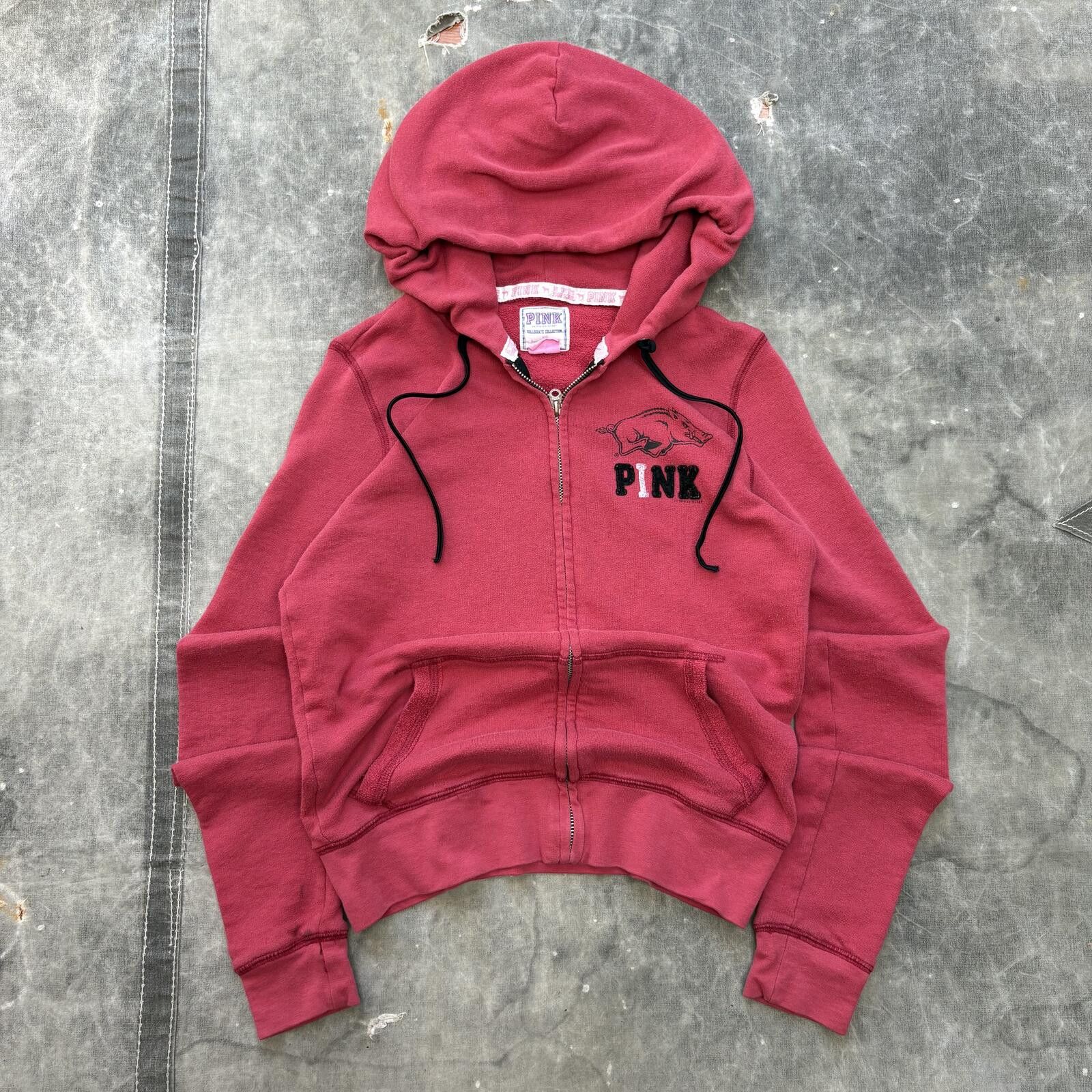 Pink Vintage PINK Victoria’s Secret Arkansas Razorbacks Hoodie Size S / US 4 / IT 40 - 1 Thumbnail