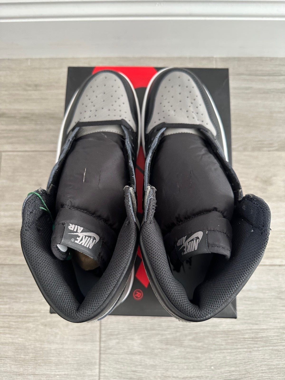 Jordan Brand Air Jordan 1 Retro High OG Shadow Black Grey White Sz 12 Size US 12 / EU 45 - 6 Thumbnail