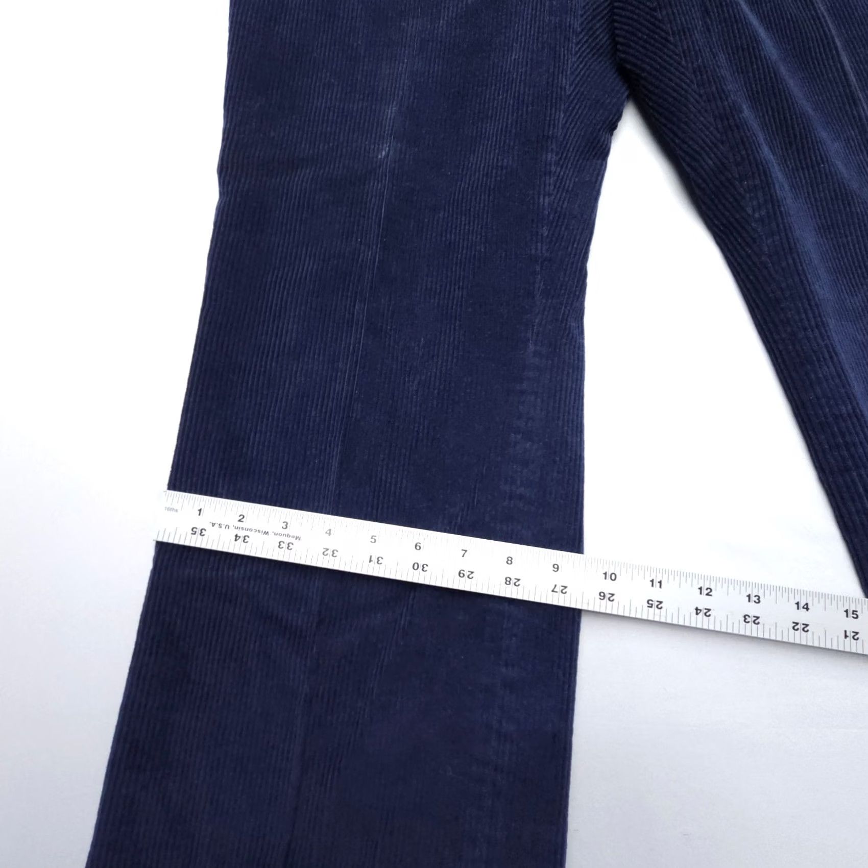 Vintage VINTAGE L.L. Bean PANTS Men 38 x 29 Corduroy Blue 80s 90s American Casual Chino Straight Front Mens Size US 38 / EU 54 - 6 Thumbnail