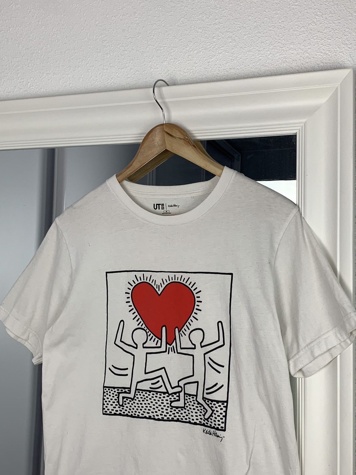 Uniqlo Uniqlo x Keith Haring Love Hearts White T-Shirt Art Size US M / EU 48-50 / 2 - 2 Thumbnail
