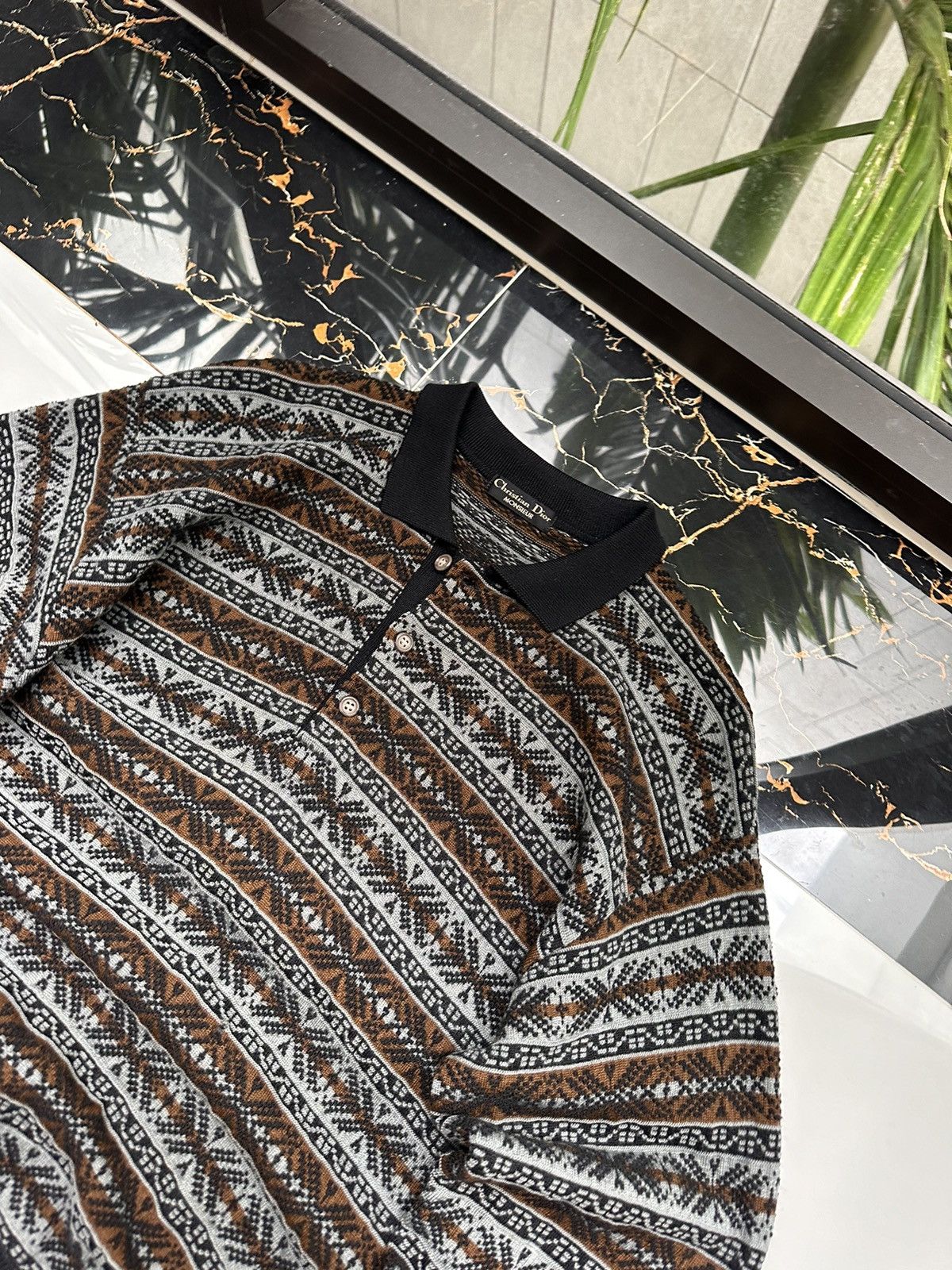 Christian Dior Monsieur × Vintage CHRISTIAN DIOR MONSIEUR VINTAGE RETRO SWEATER Size US L / EU 52-54 / 3 - 4 Thumbnail
