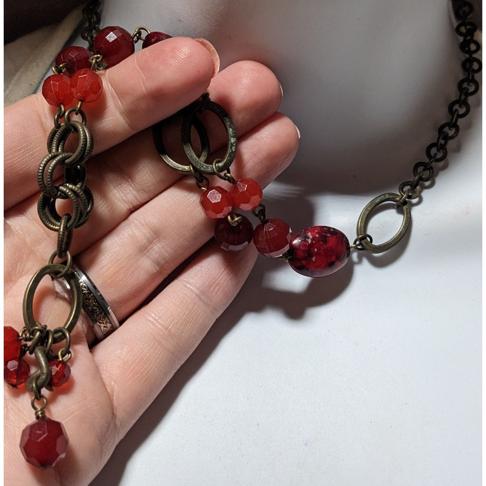 Other Premier Designs Vintage Red And Gold Beaded Necklace Size ONE SIZE - 9 Thumbnail