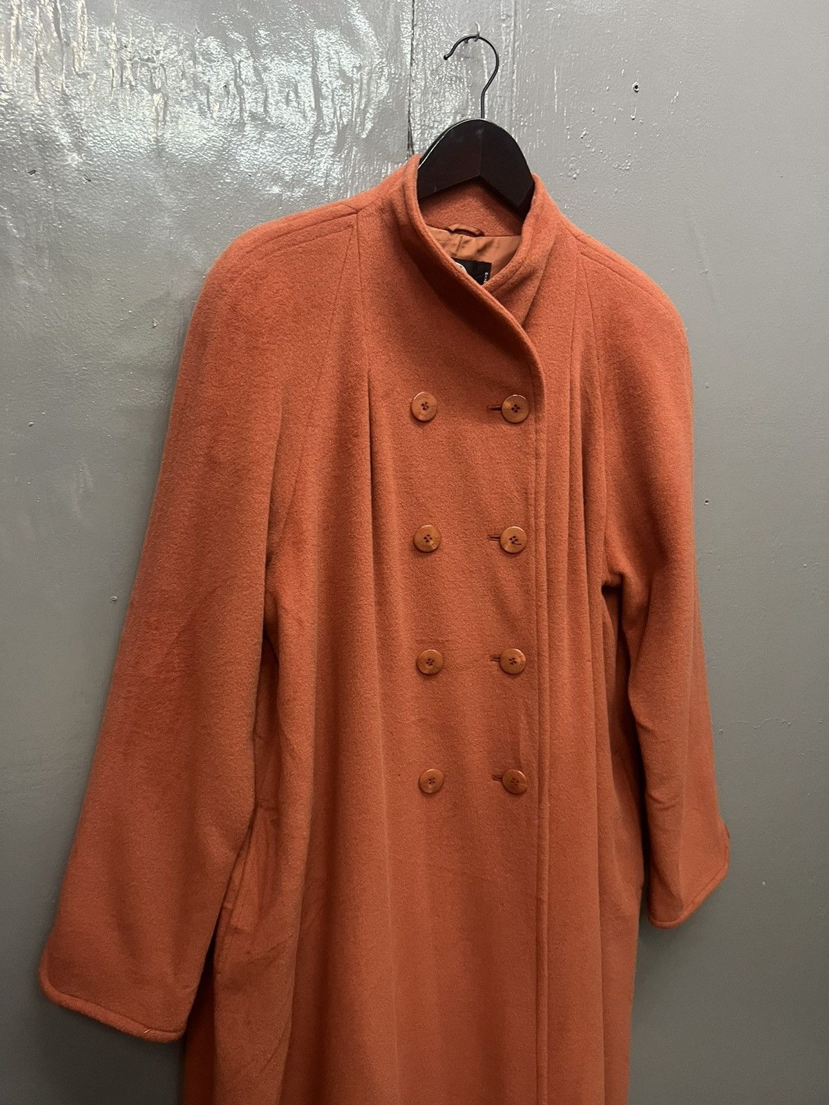 Karl Lagerfeld KARL LAGERFELD ORANGE WOOL LONG COAT Size XL / US 12-14 / IT 48-50 - 4 Thumbnail