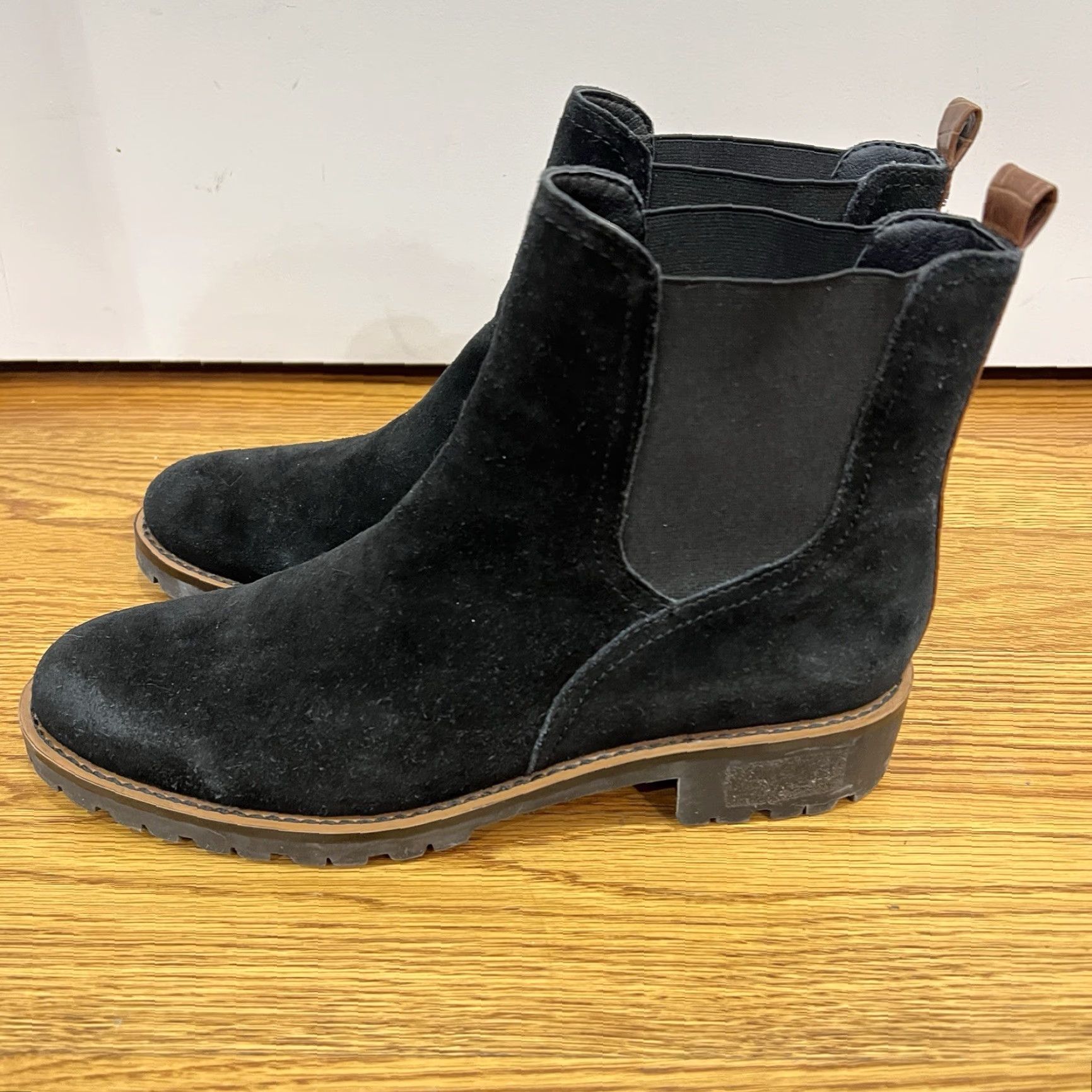 Sam Edelman Sam Edelman Boots Jaclyn Black Leather Suede Pull On Waterproof 9.5 Women Multicolor Leather Upper Exterior Jaclyn Boots Women's Shoes Size US 10 / IT 40 - 4 Thumbnail