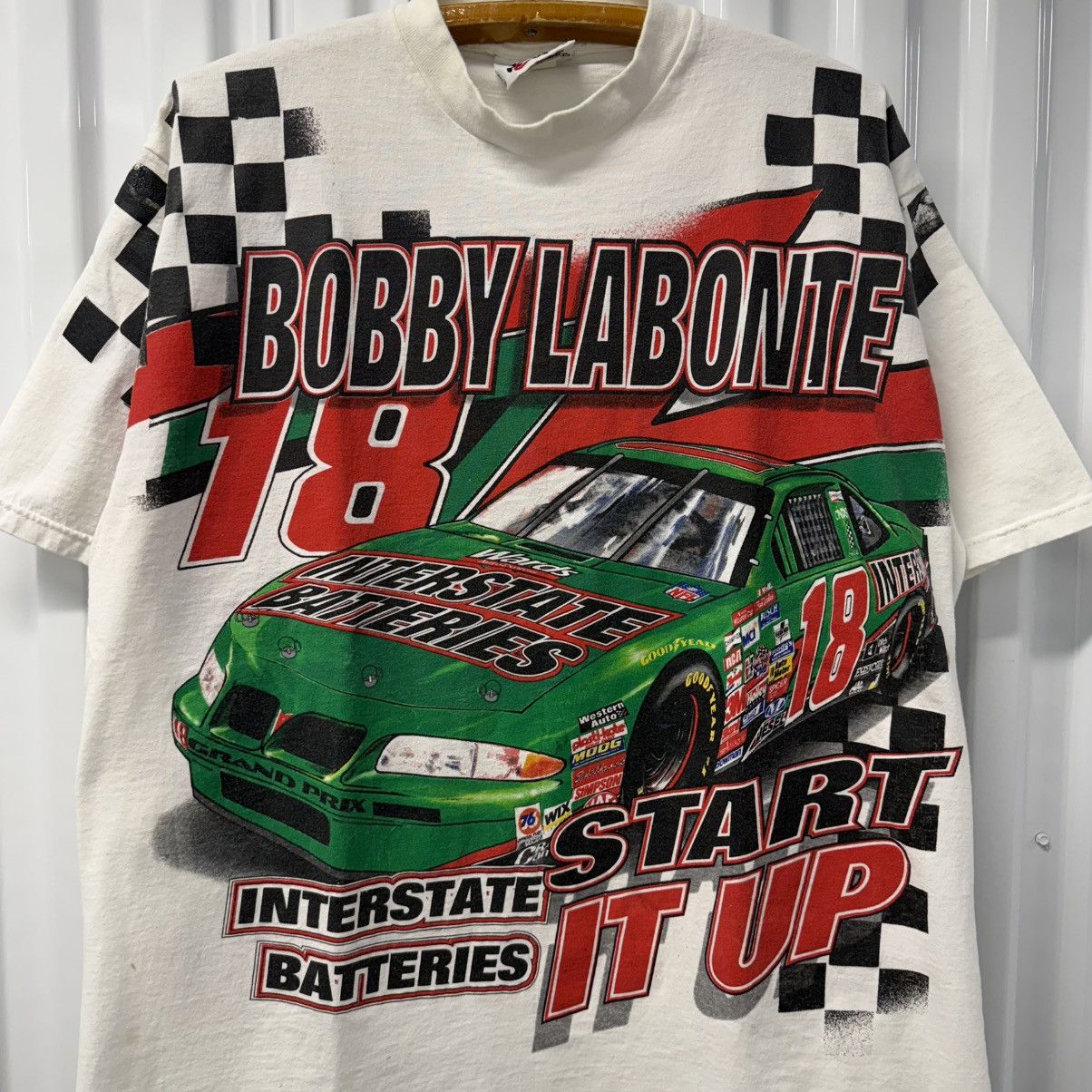 NASCAR × Vintage Crazy Vintage 90s NASCAR Bobby Labonte All Over Print Tee Size US XL / EU 56 / 4 - 6 Thumbnail