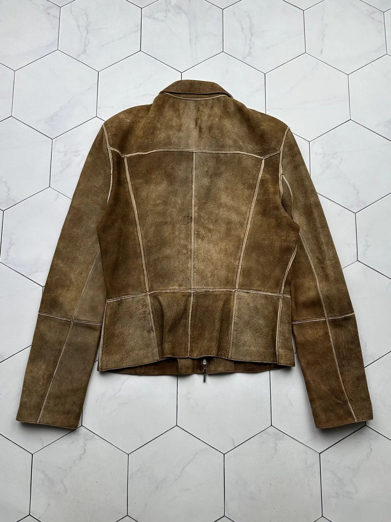 Vintage Sylvie Schimmel Faded Lamb Leather Jacket Size S / US 4 / IT 40 - 8 Thumbnail