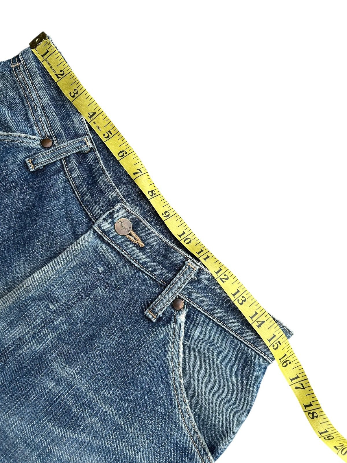 Kapital VINTAGE WRANGLER BLUE BELL SELVEDGE DISTRESSED DENIM JEANS Size US 31 - 15 Thumbnail