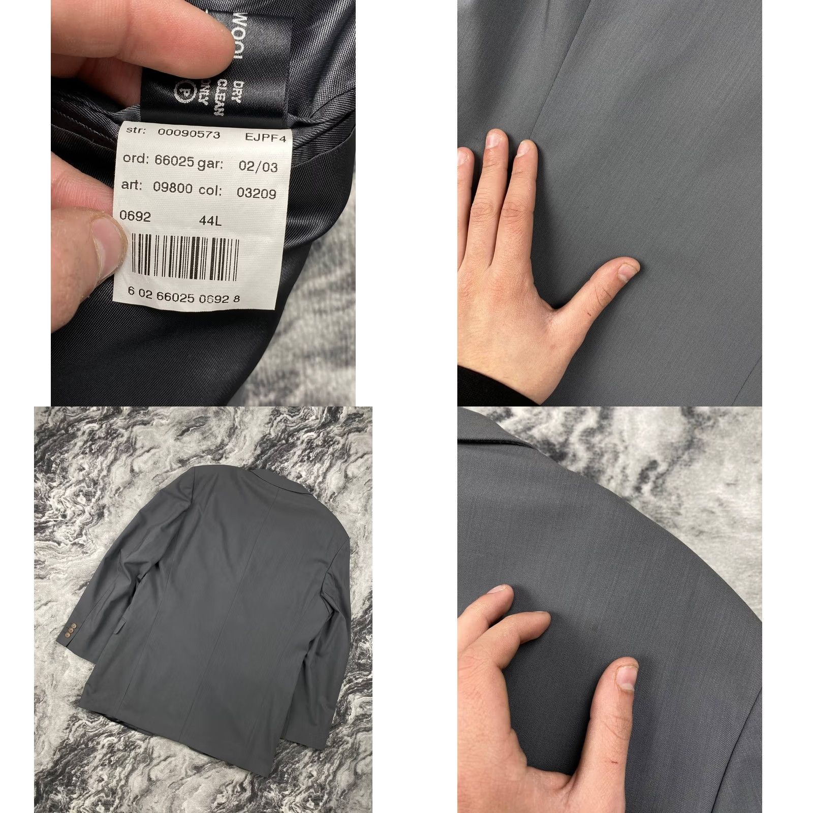 Balmain Balmain Wool 2 Piece Blazer Pants Men 44L Gray Size 44R - 8 Thumbnail