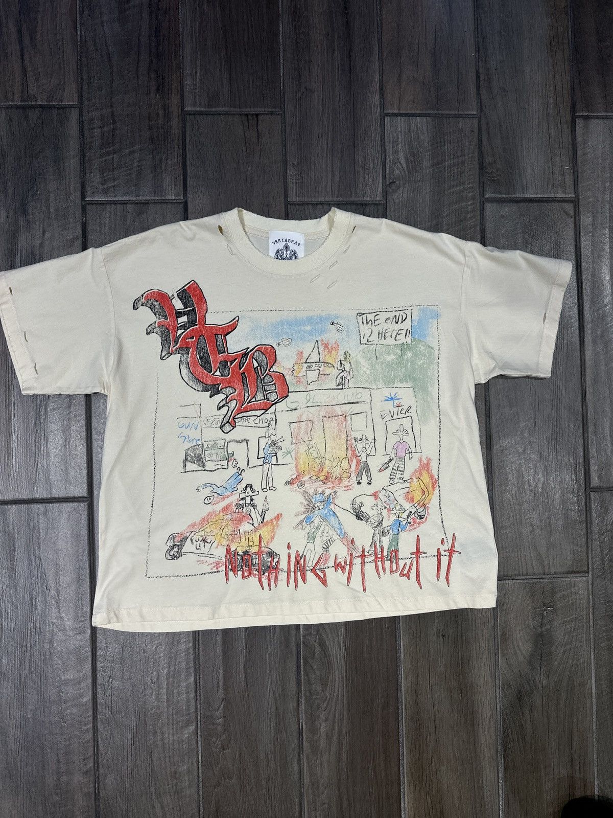 Vertabrae Vertabrae Riot Tee Vintage White Size US XL / EU 56 / 4 - 1 Thumbnail