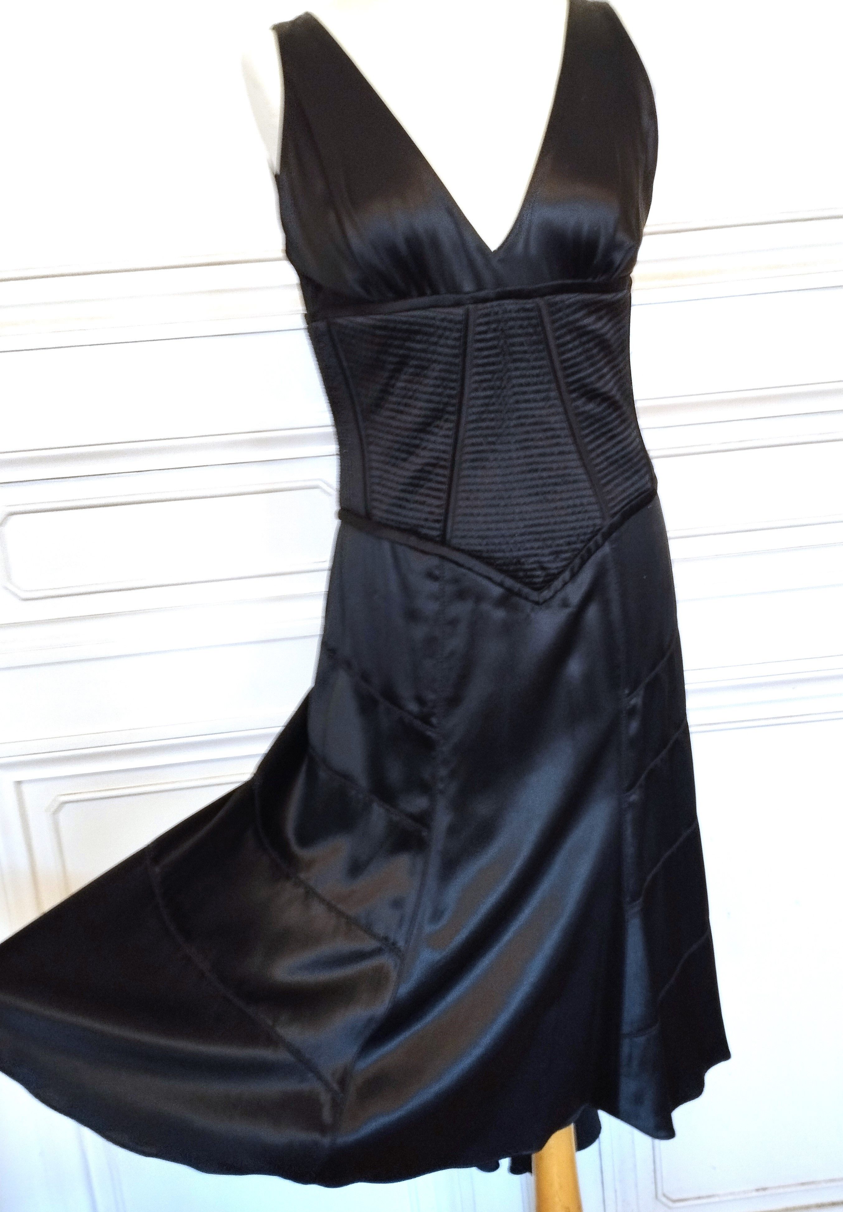 Designer Amanda Wakeley Robe Sculpturale Corset Soie T M/L Size M / US 6-8 / IT 42-44 - 3 Thumbnail
