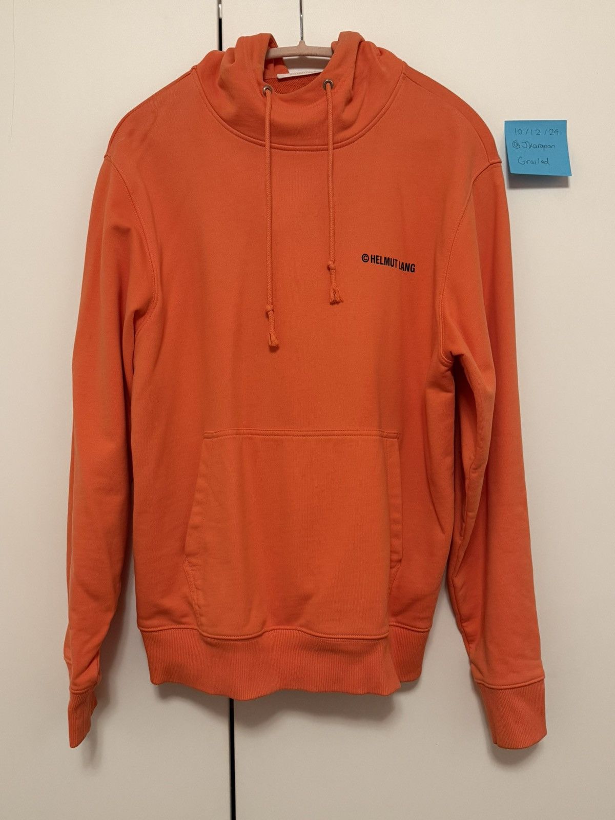 Orange Helmut Lang Hoodie Grailed