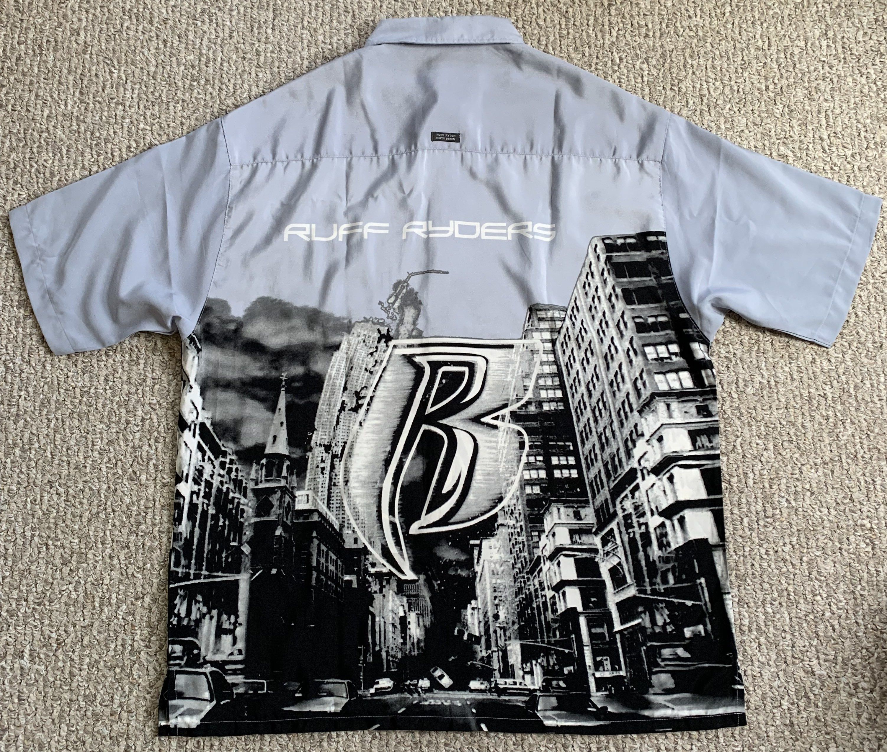 Ruff Ryders Vintage Ruff Ryders Logo Cityscape Button-Up Shirt Size US XL / EU 56 / 4 - 5 Thumbnail