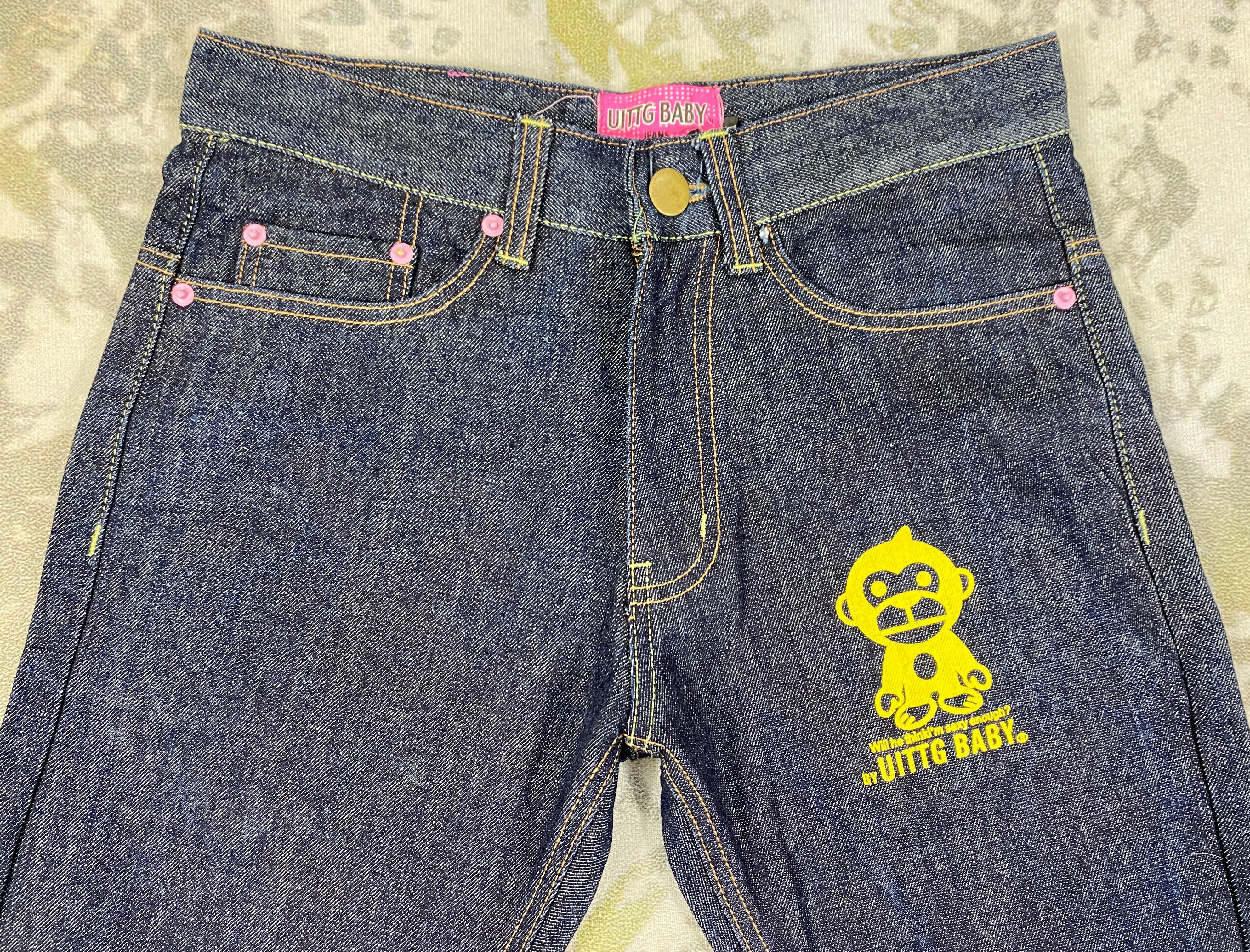If Six Was Nine Japanese Brand Printed Uittg Baby Denim 30x32 -JN051 Size US 30 / EU 46 - 3 Thumbnail