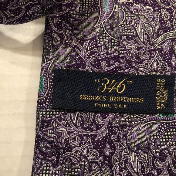 Brooks Brothers brooks brothers men's new 100%silk tie 3 1/4" X 59" Size ONE SIZE - 2 Thumbnail