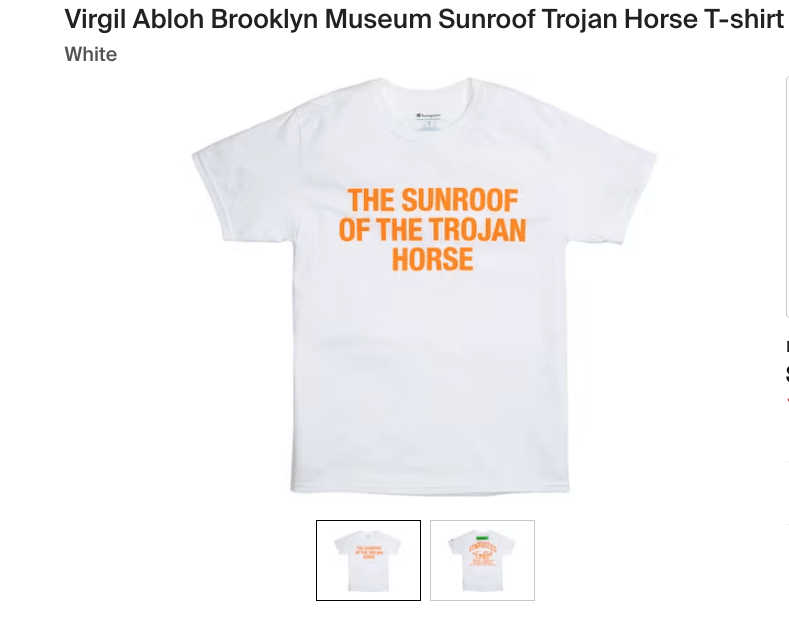 Virgil Abloh Champion Figures of Speech Brooklyn Museum Cat FOS T Shirt  Size XL