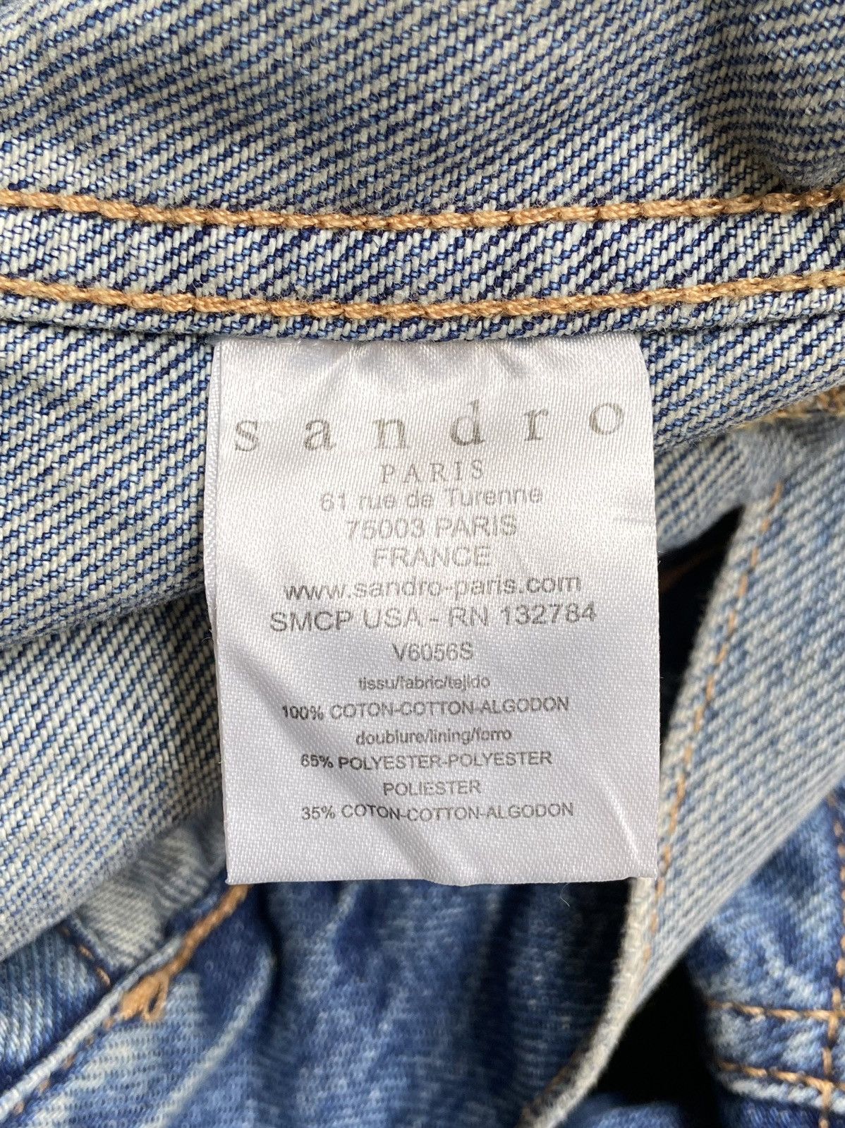Sandro SANDRO PARIS Denim Jacket Size S / US 4 / IT 40 - 12 Thumbnail