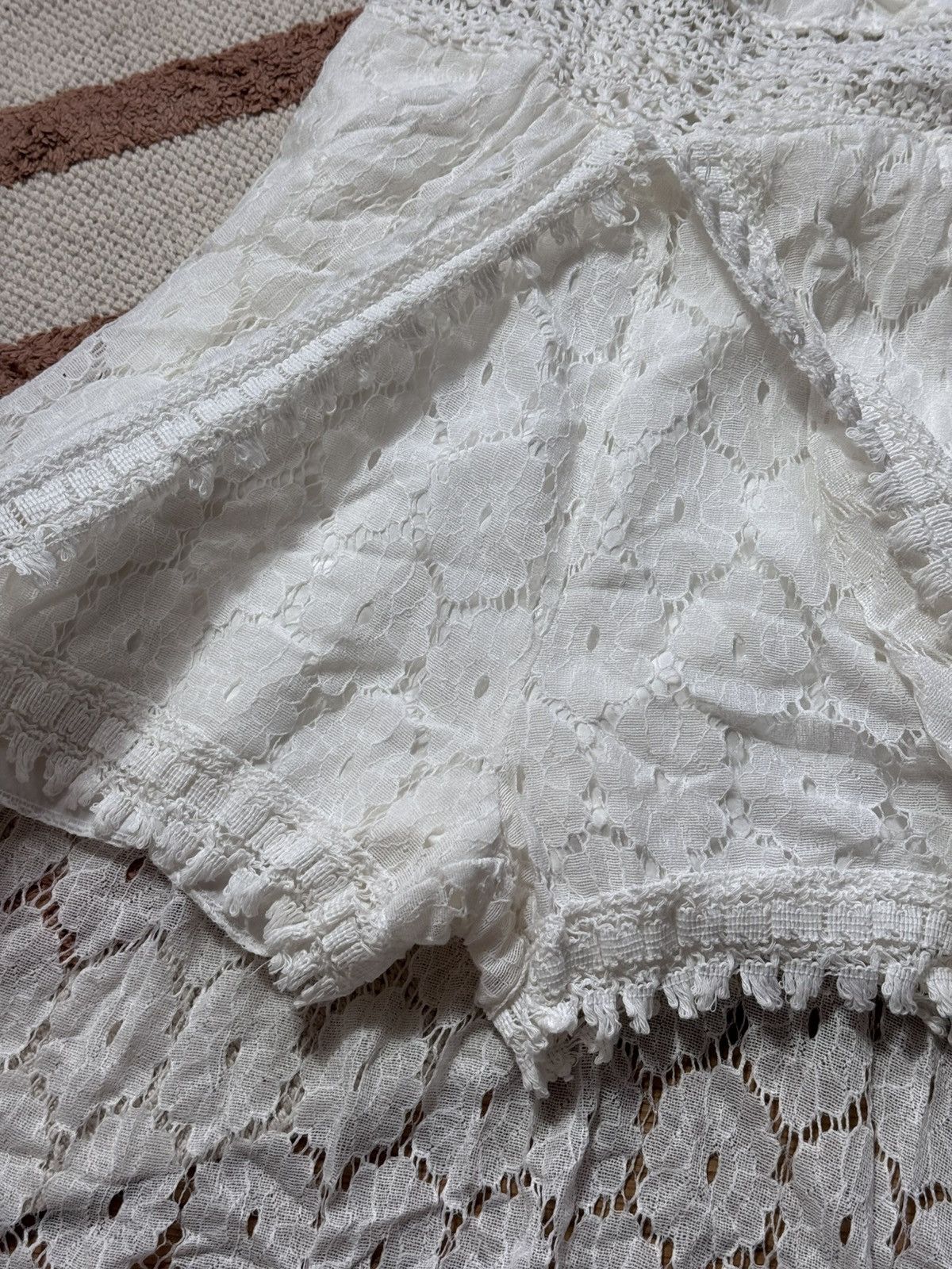 Japanese Brand JEAN PAUL GAULTIER STYLE LACE RUCHES MESH DRESS Size S / US 4 / IT 40 - 6 Thumbnail
