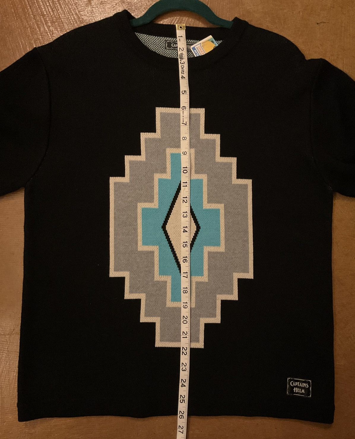Other Black Sweater with Geometric Pattern Size US M / EU 48-50 / 2 - 3 Thumbnail
