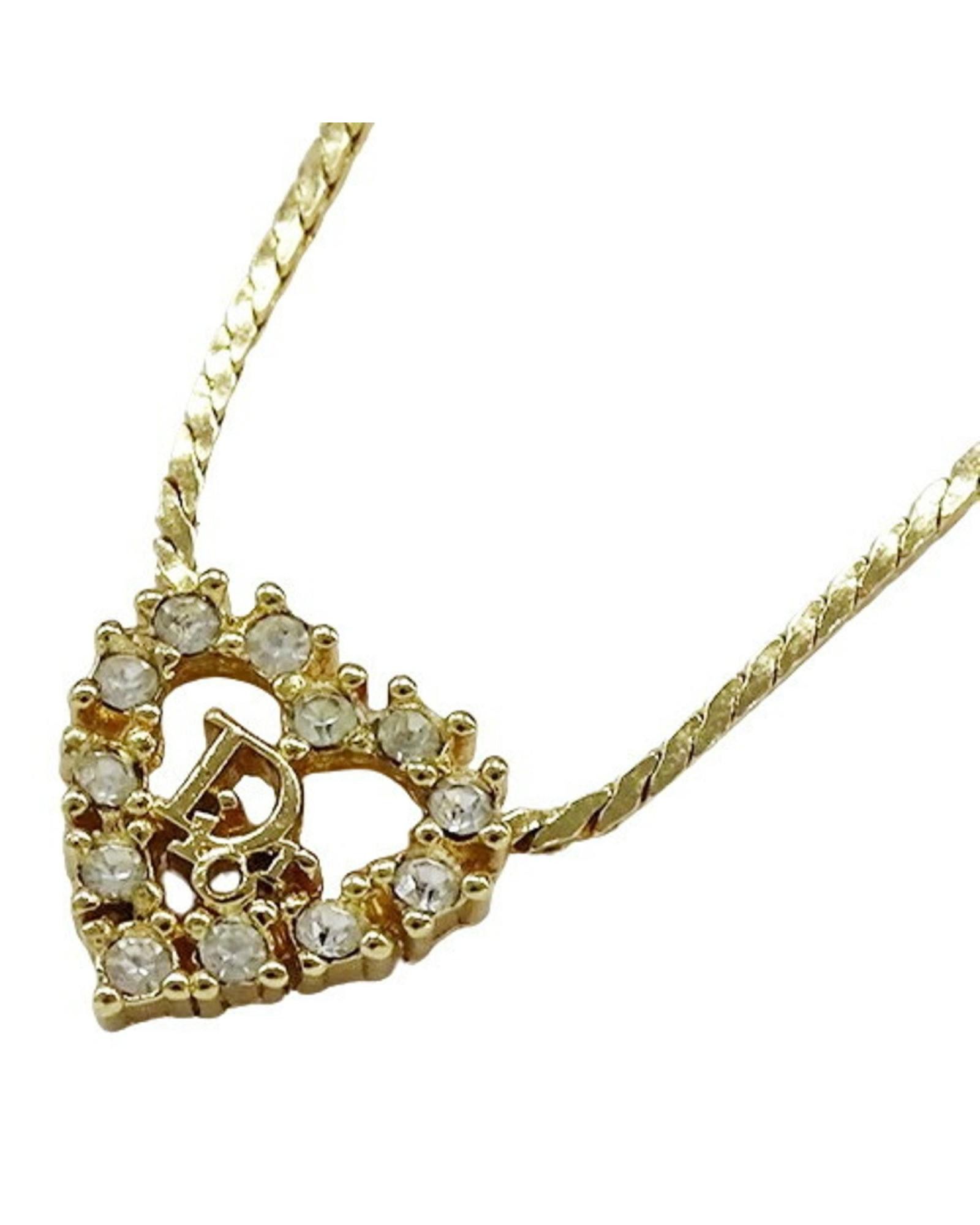 image of Dior Gold Plated Cd Pendant Necklace, Women's