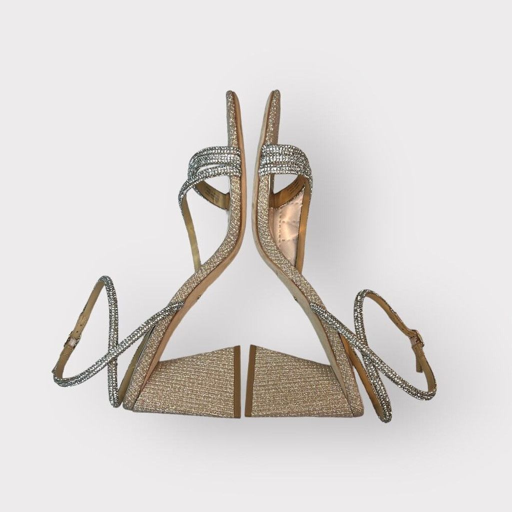 Badgley Mischka Badgley Mischka NEW sz 10 Freedom Glitter Block Heels $245 Size US 10 / IT 40 - 4 Thumbnail