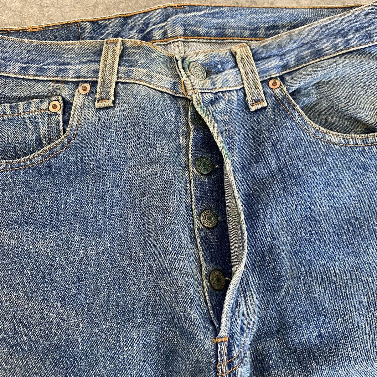 Levi's Vintage 90’s Levis 501 Faded Rusty Blue Jeans Size US 32 / EU 48 - 13 Thumbnail
