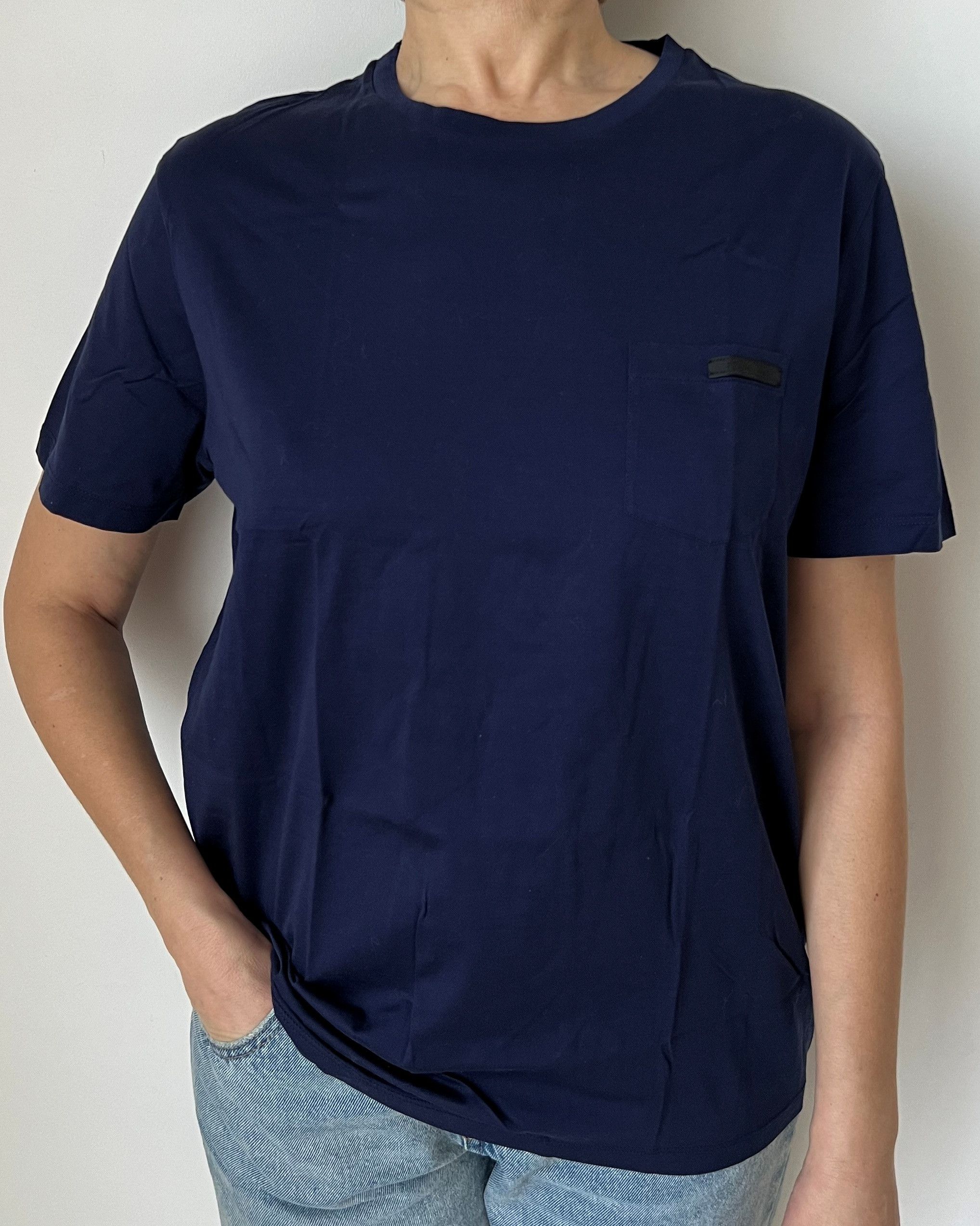 Prada PRADA MILANO BLACK LABEL TOP T-SHIRT BLUE WITH POCKET Size XL / US 12-14 / IT 48-50 - 1 Thumbnail