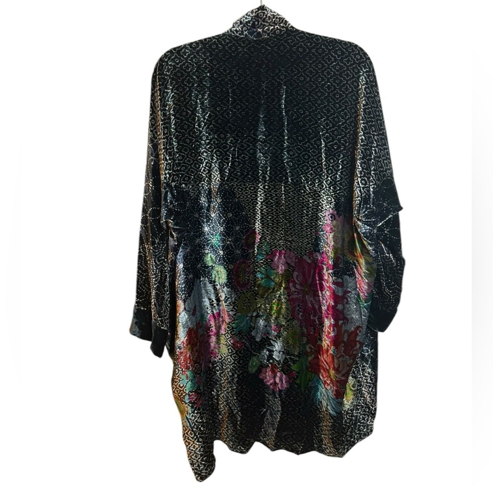Johnny Was Johnny Was Silk Velvet Floral Kimono Size S / US 4 / IT 40 - 1 Thumbnail