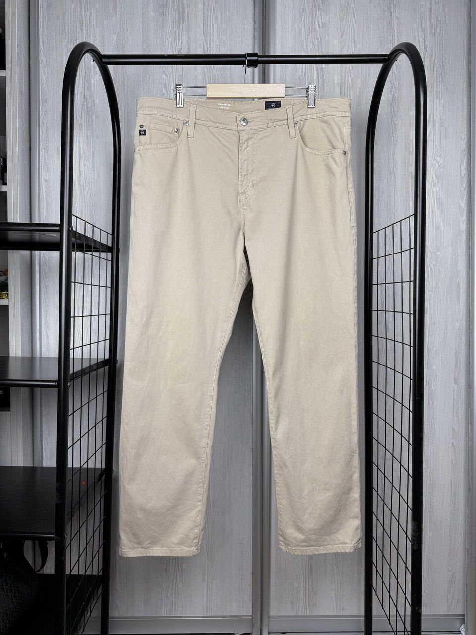 AG Adriano Goldschmied AG Adriano Goldschmied Pants Beige The Everett Slim Straight Size US 38 / EU 54 - 1 Thumbnail