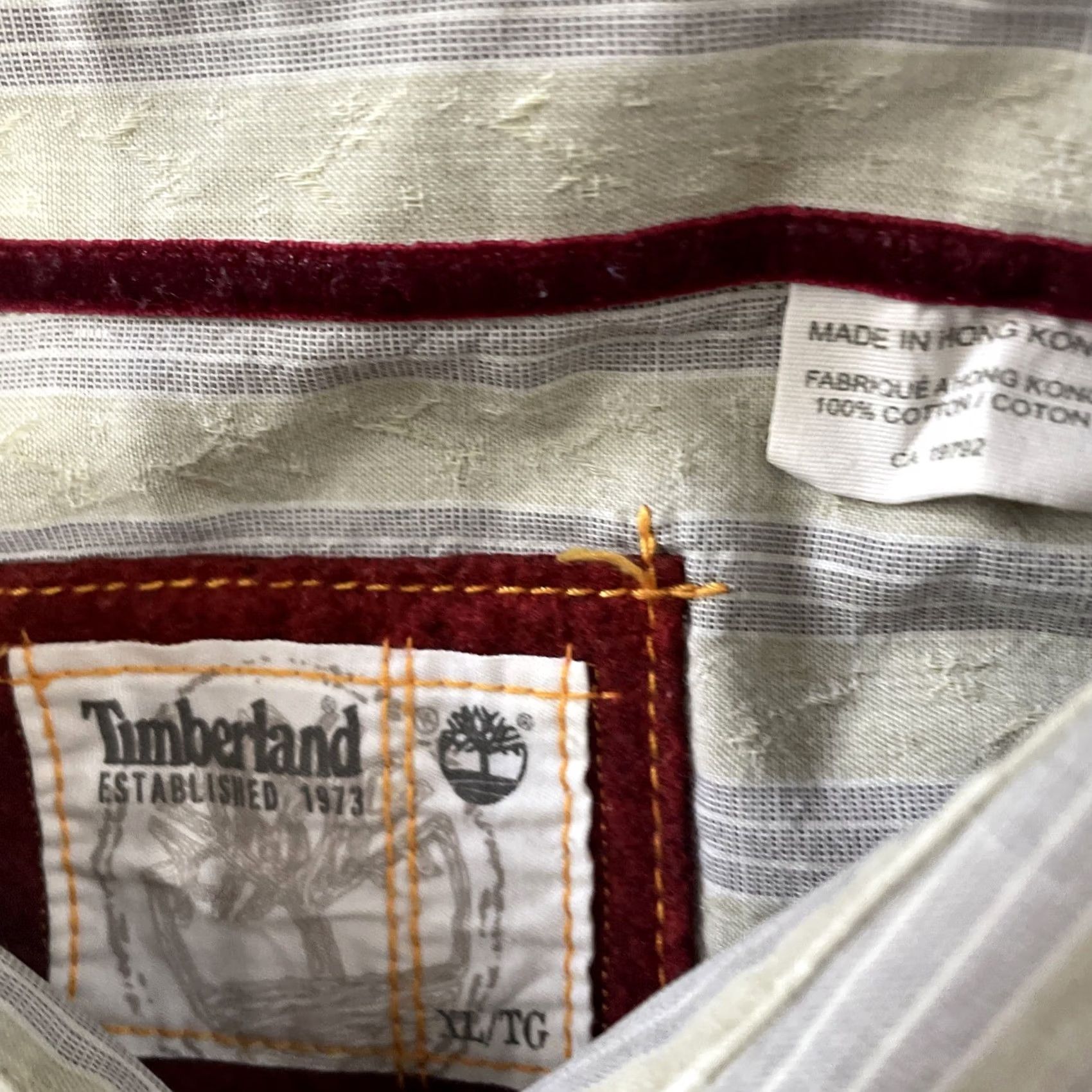 Timberland VINTAGE Timberland Button Shirt Men XL Y2k Streetwear HipHop Textured Stripe Blue Yellow Shirt Mens XL Size US XL / EU 56 / 4 - 5 Thumbnail