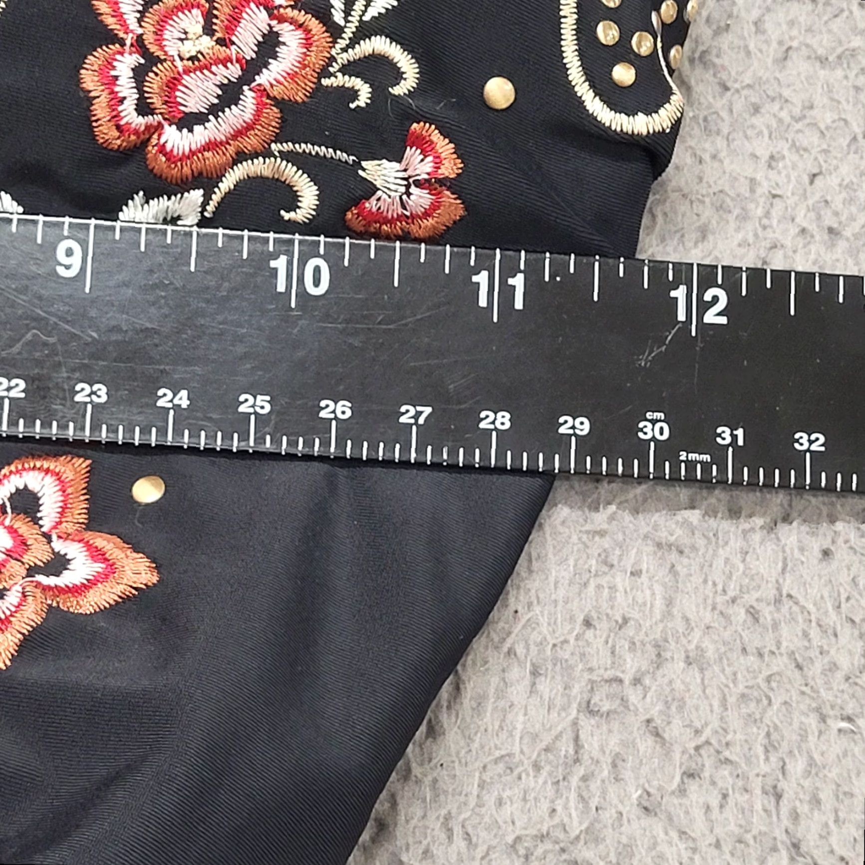 Vintage Xhilaration One Piece Swimsuit Womens Size Small Black Lace Up Back Embroidered Size ONE SIZE - 7 Thumbnail
