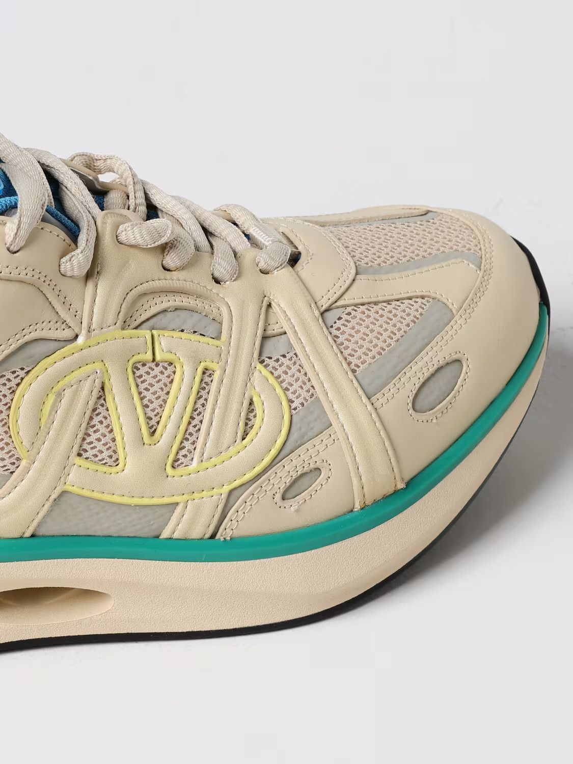 Valentino o1s22i1n1224 Vlogo Easyjog Low-Top Sneakers in Beige Size US 12 / EU 45 - 4 Thumbnail