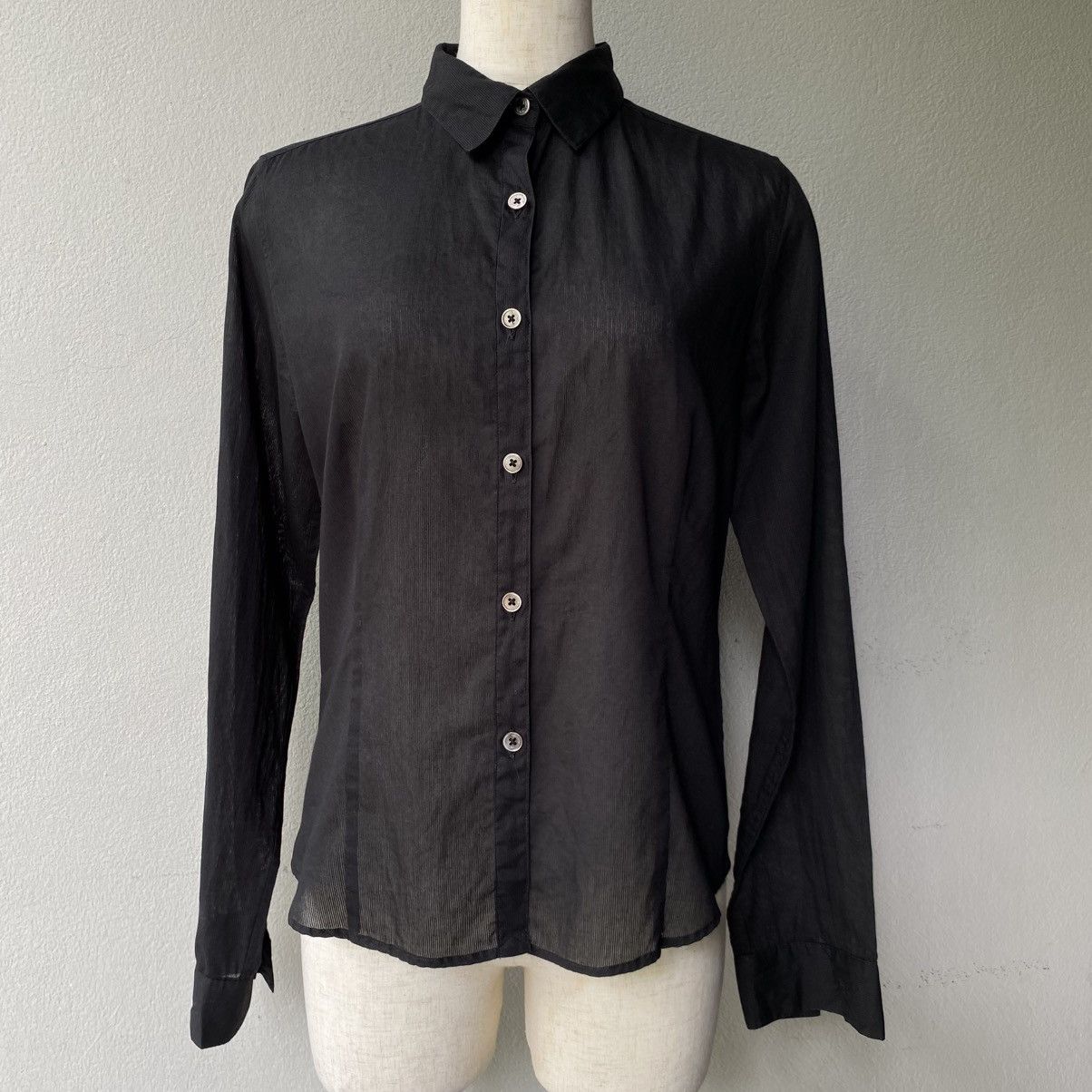 Designer RALPH RL LAUREN Lightweight Black Long Sleeve Shirt Size M / US 6-8 / IT 42-44 - 1 Thumbnail