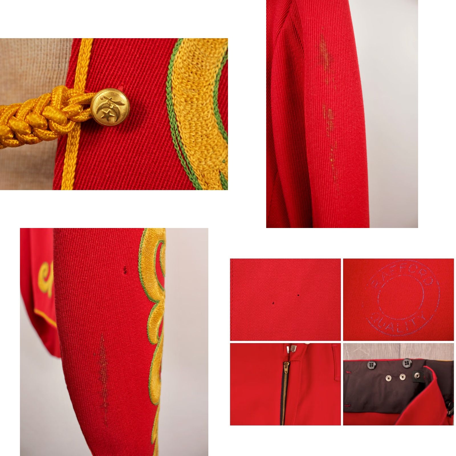 Vintage VINTAGE Men's VTG 40s Embroidered Shriner / Masonic Parade Outfit Set 1940s Jacket Pants Shirt Shoes? Size US 31 - 10 Thumbnail