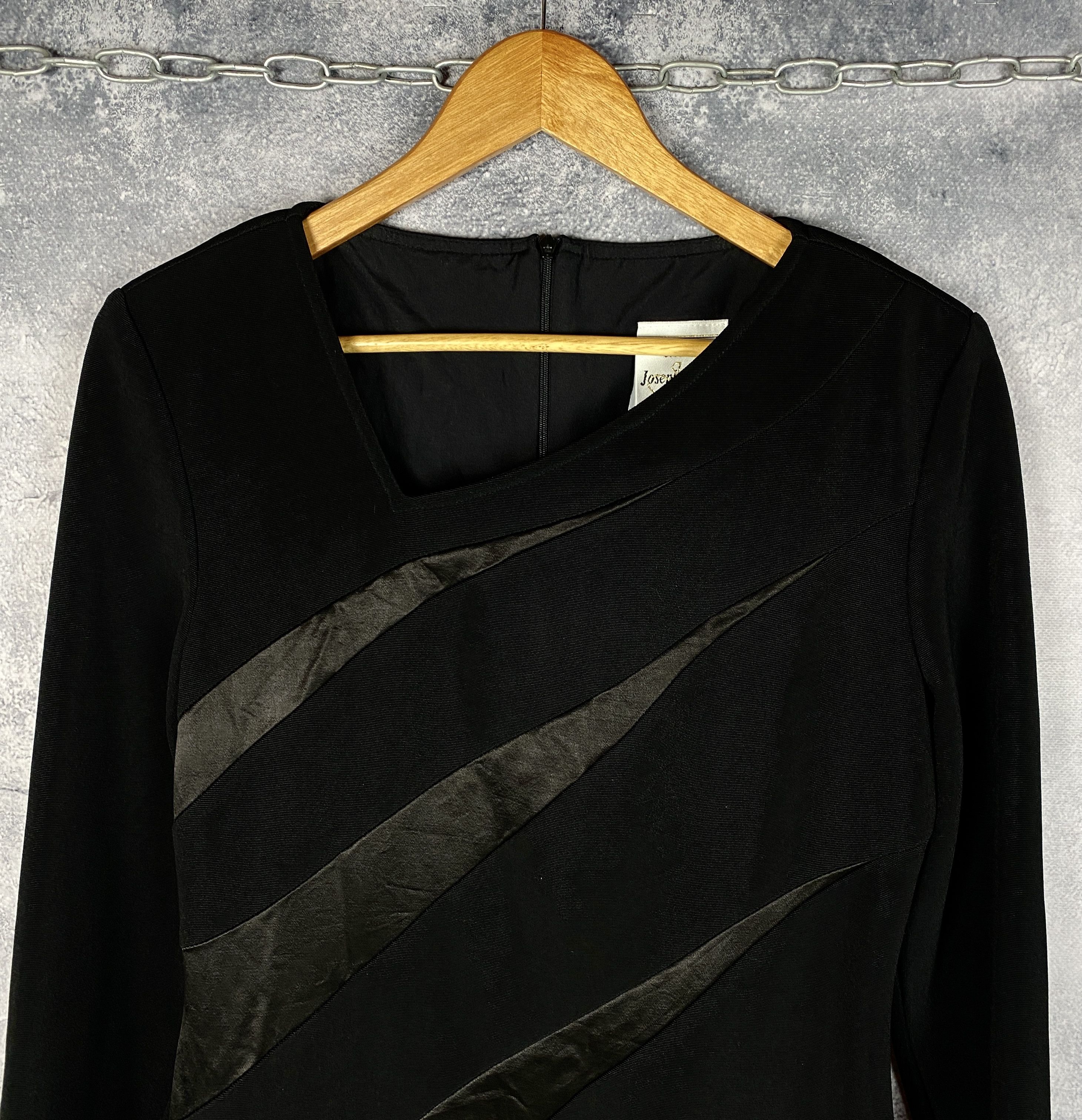 Joseph Ribkoff × Vintage Joseph Ribkoff Dress Women's Size UK 12 Black Long Sleeve Size M / US 6-8 / IT 42-44 - 2 Thumbnail
