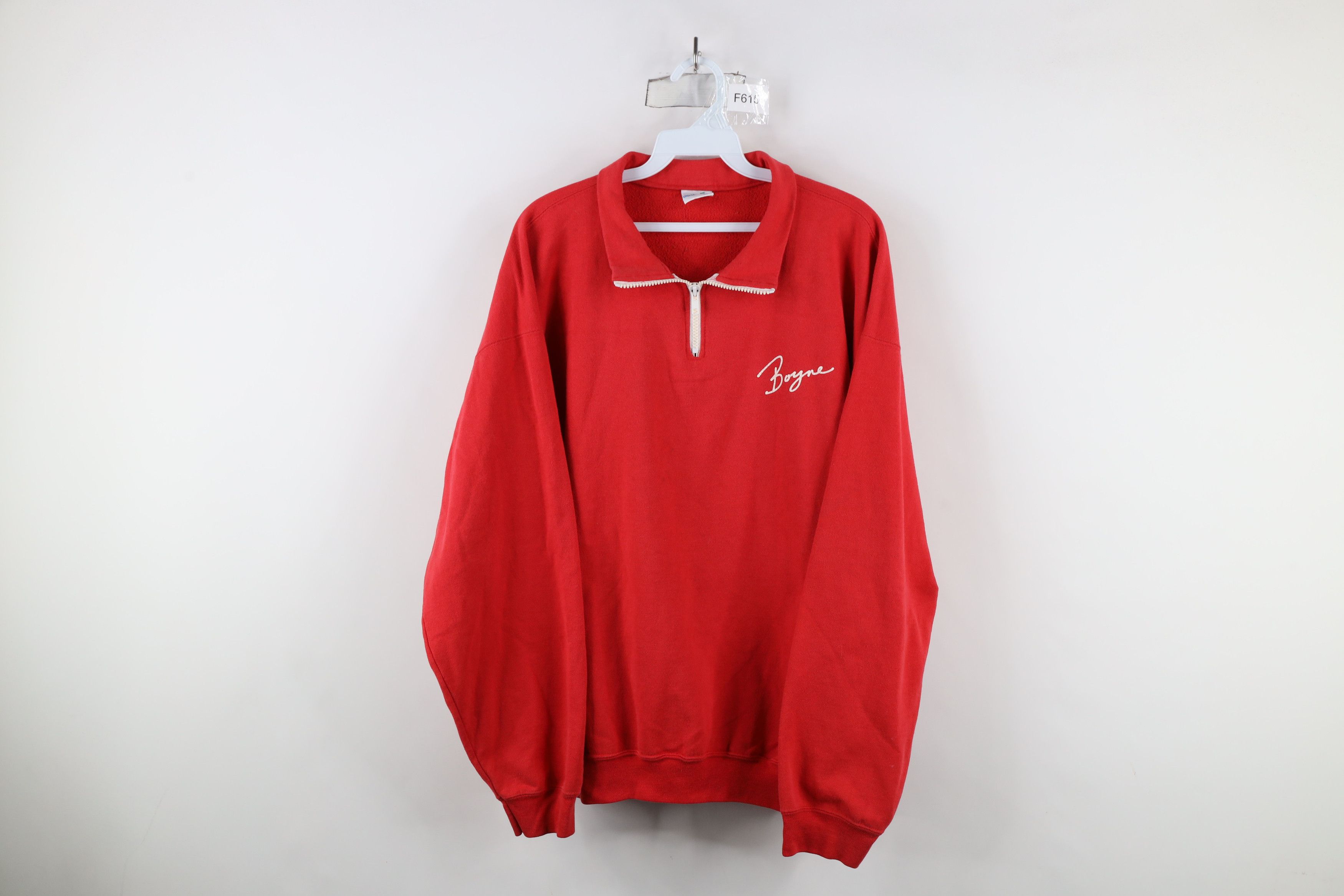 Vintage Vintage 90s Boyne Mountain Michigan Half Zip Sweatshirt USA Size US XL / EU 56 / 4 - 1 Thumbnail