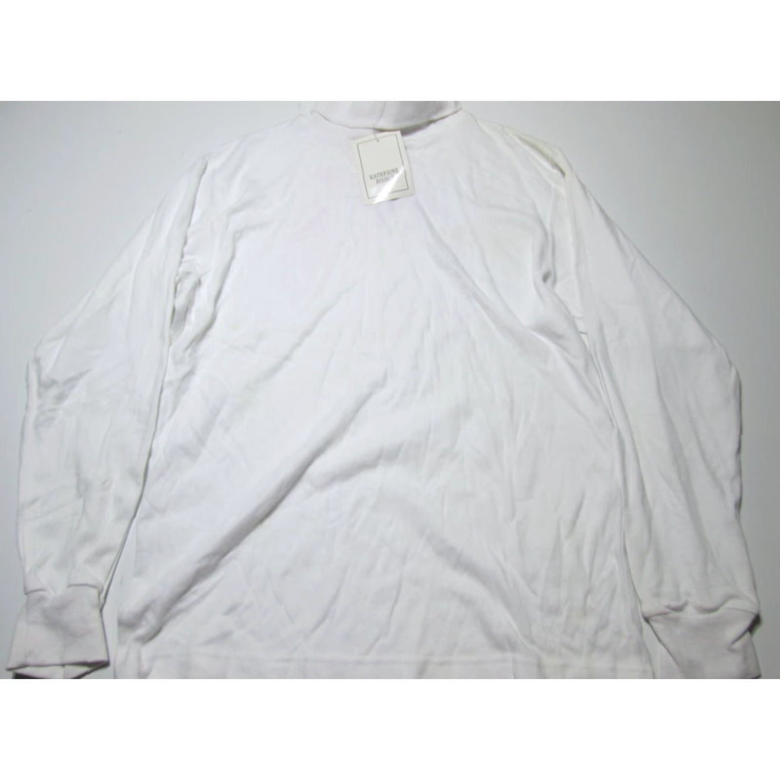 Vintage Katherine Bishop Sweatshirt Women M White Long Sleeve Turtleneck Cotton Blend Pullover NWT Size M / US 6-8 / IT 42-44 - 2 Thumbnail