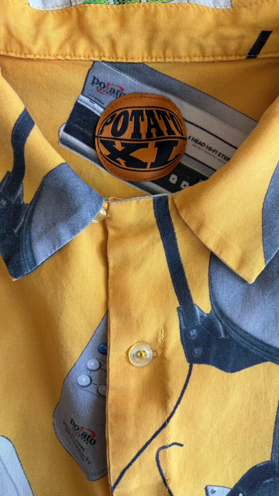 Imran Potato Imran Potato “Potato Tech” Button Up Shirt Yellow XL Size US XL / EU 56 / 4 - 5 Thumbnail