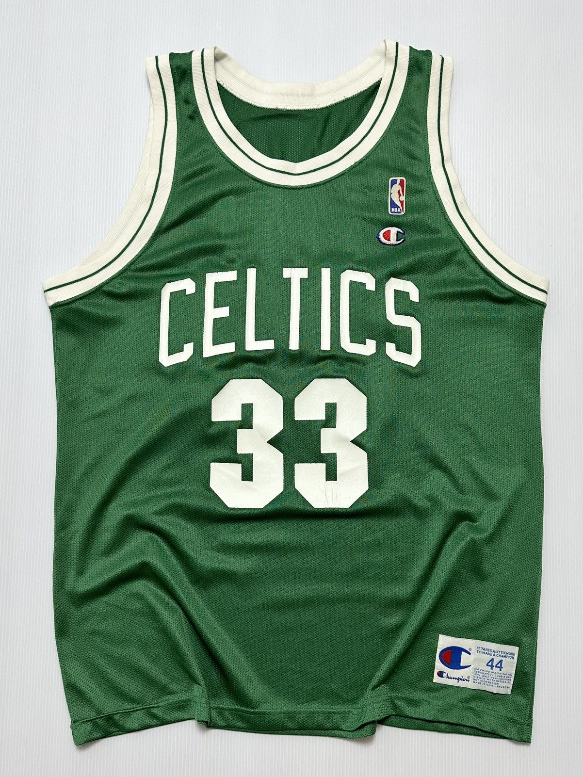 image of Vintage 90’S Celtics Larry Bird Champion Nba Jersey in Green, Men's (Size Medium)