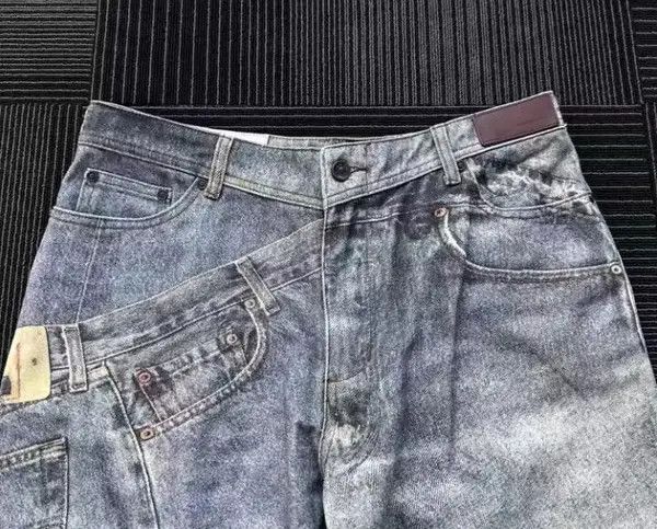 VIBE Vintage washed digital patchwork printed rare jeans Size US 34 / EU 50 - 3 Thumbnail