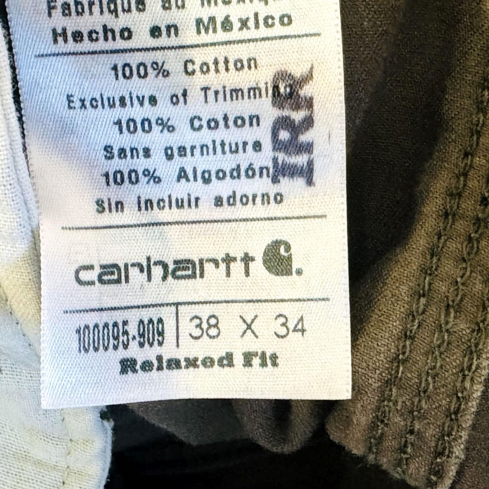 Carhartt Carhartt Mens Pants 38x34 Brown Relaxed Straight Cotton Zip Fly Workwear Utility Jeans Mens Size US 38 / EU 54 - 6 Thumbnail