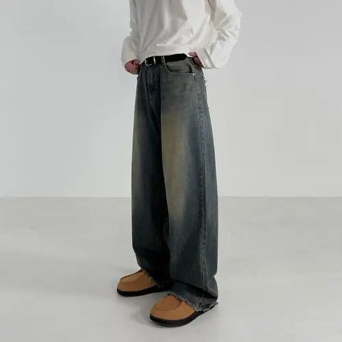VIBE Blue Baggy Washed Denim Jeans Size US 28 / EU 44 - 2 Thumbnail