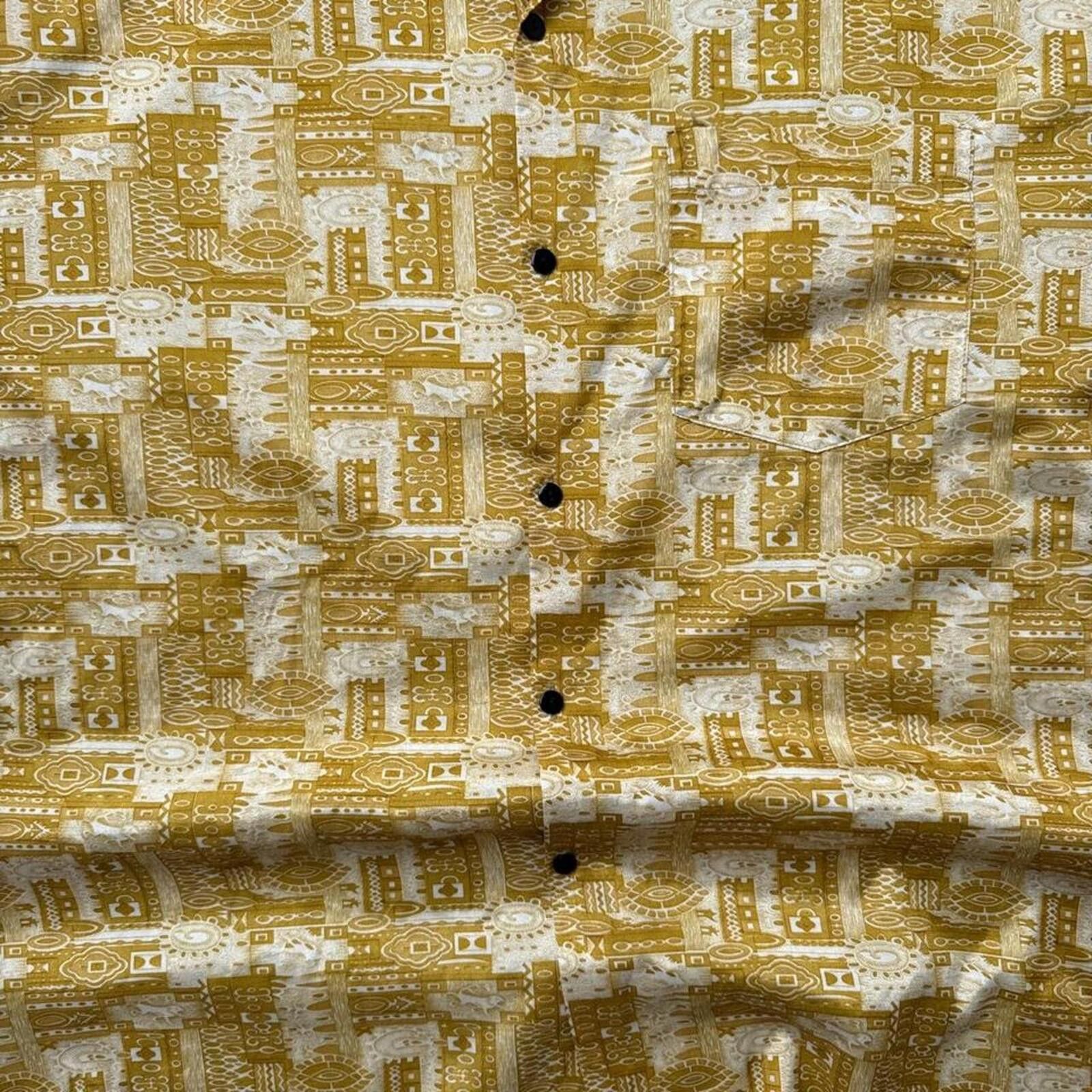 Other Y2K Thai 00s Gold Button Up Shirt Size US XL / EU 56 / 4 - 3 Thumbnail