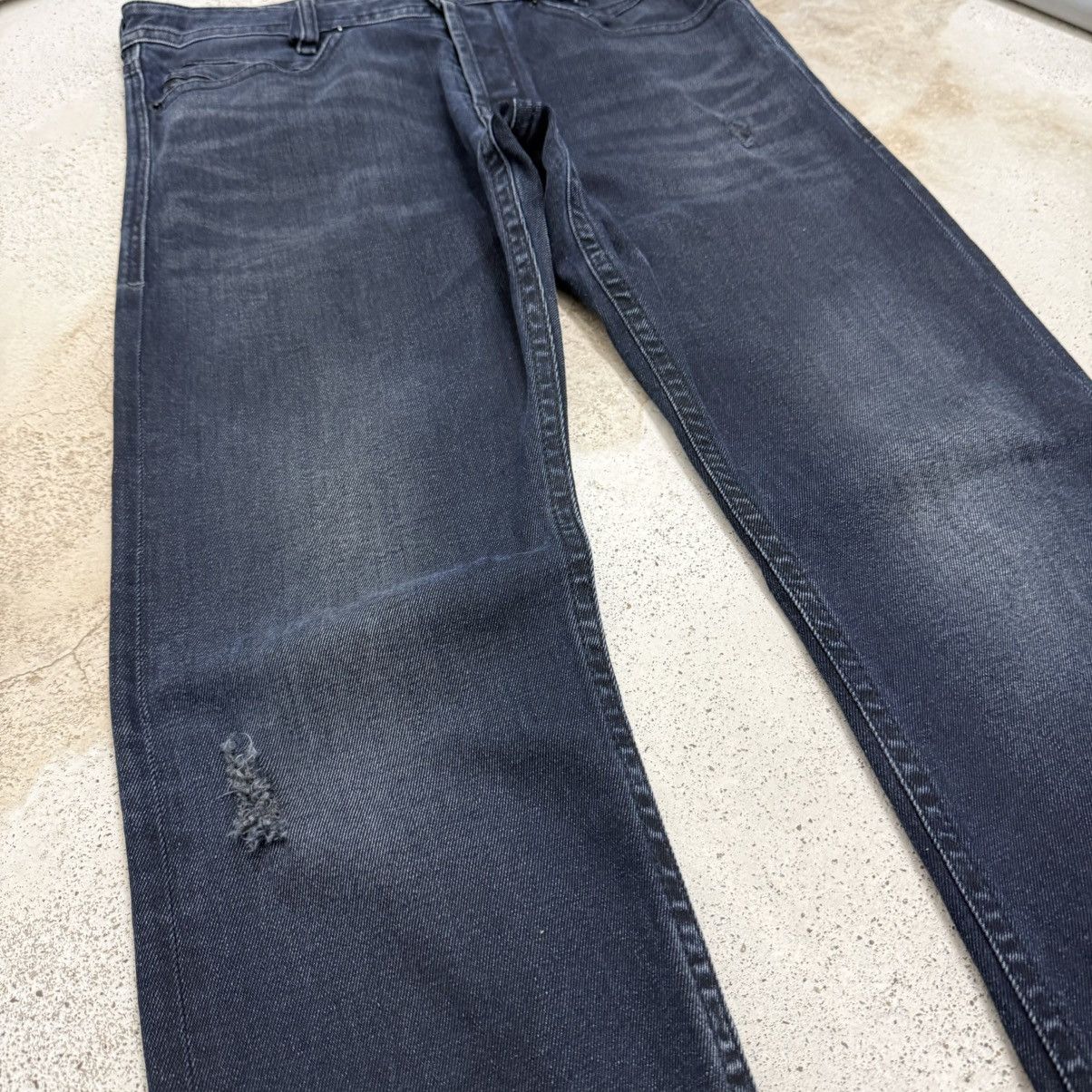 Diesel Diesel Akee Whisker Buttonfly Distressed Royal Indigo Denim Size US 34 / EU 50 - 6 Thumbnail