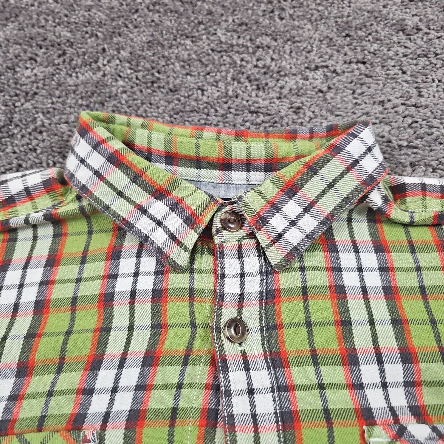 The North Face The North Face Shirt Mens L Green Plaid Flannel Button-Up Outdoors Pockets A65K Size US L / EU 52-54 / 3 - 4 Thumbnail