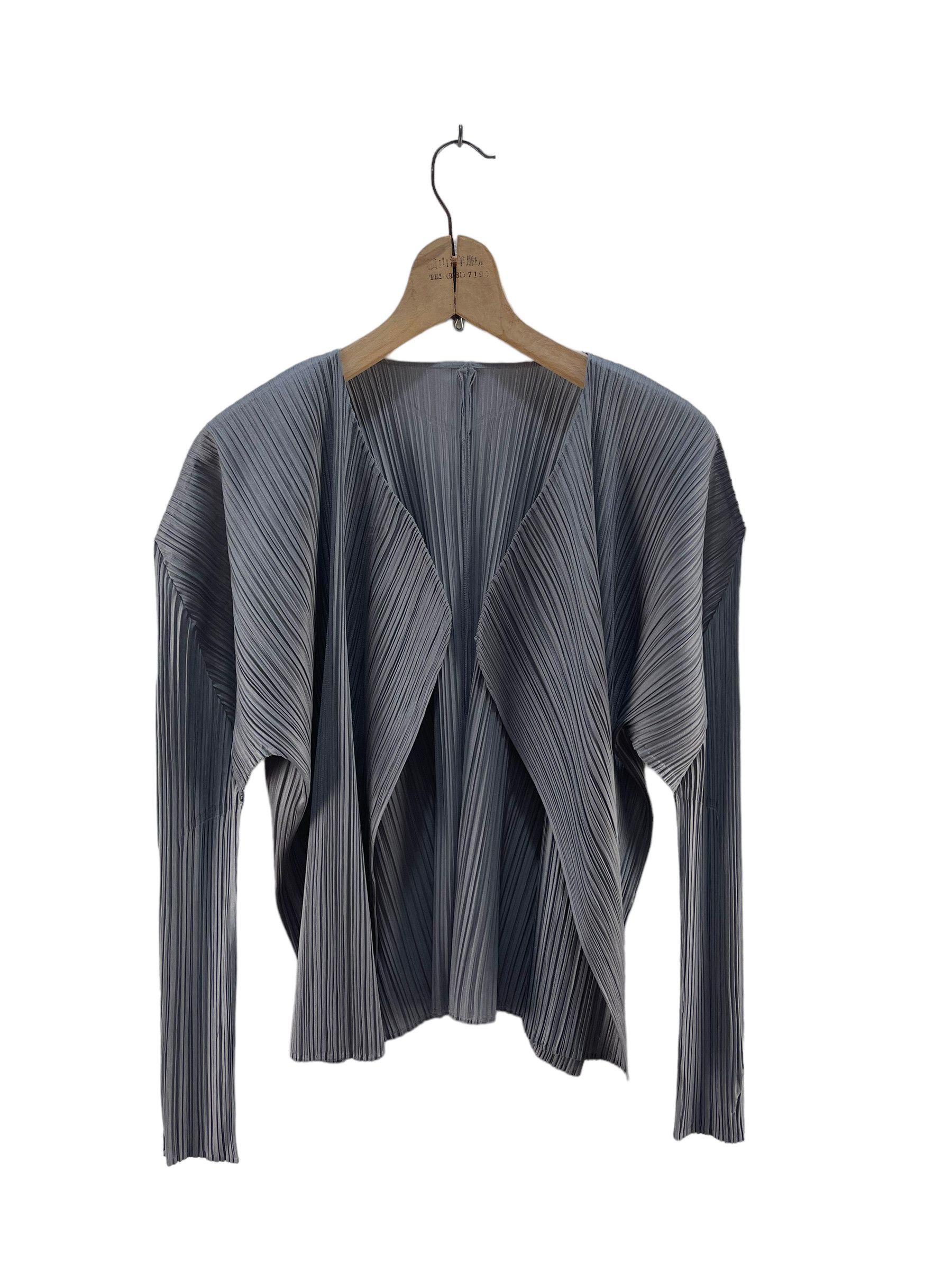 PLEATS PLEASE ジャケット Y2K Issey Miyake Pleats Please Black Two-way Zip Jacket