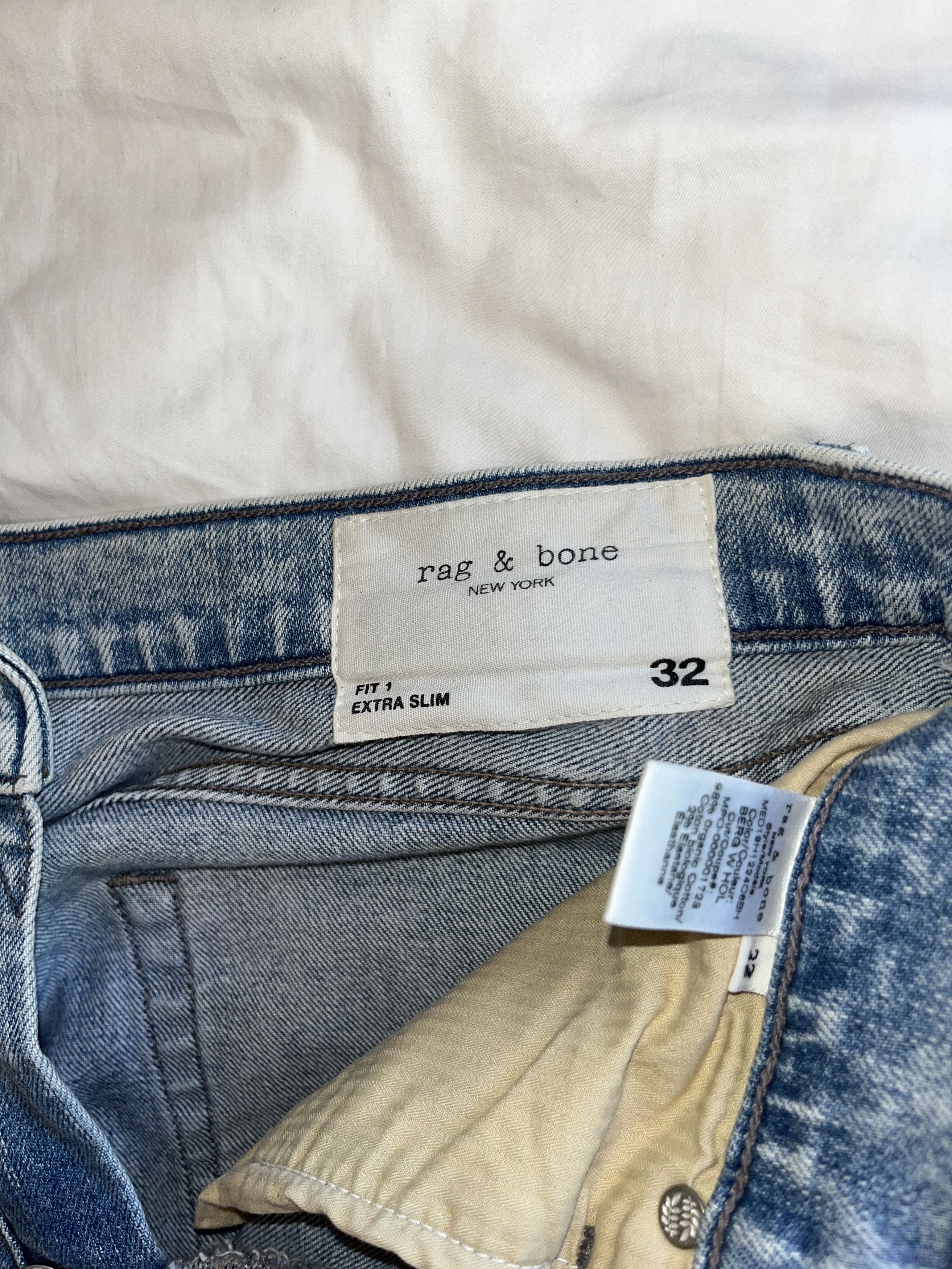 Rag & Bone Rag & Bone Slim Fit Distressed Denim Size US 32 / EU 48 - 2 Thumbnail
