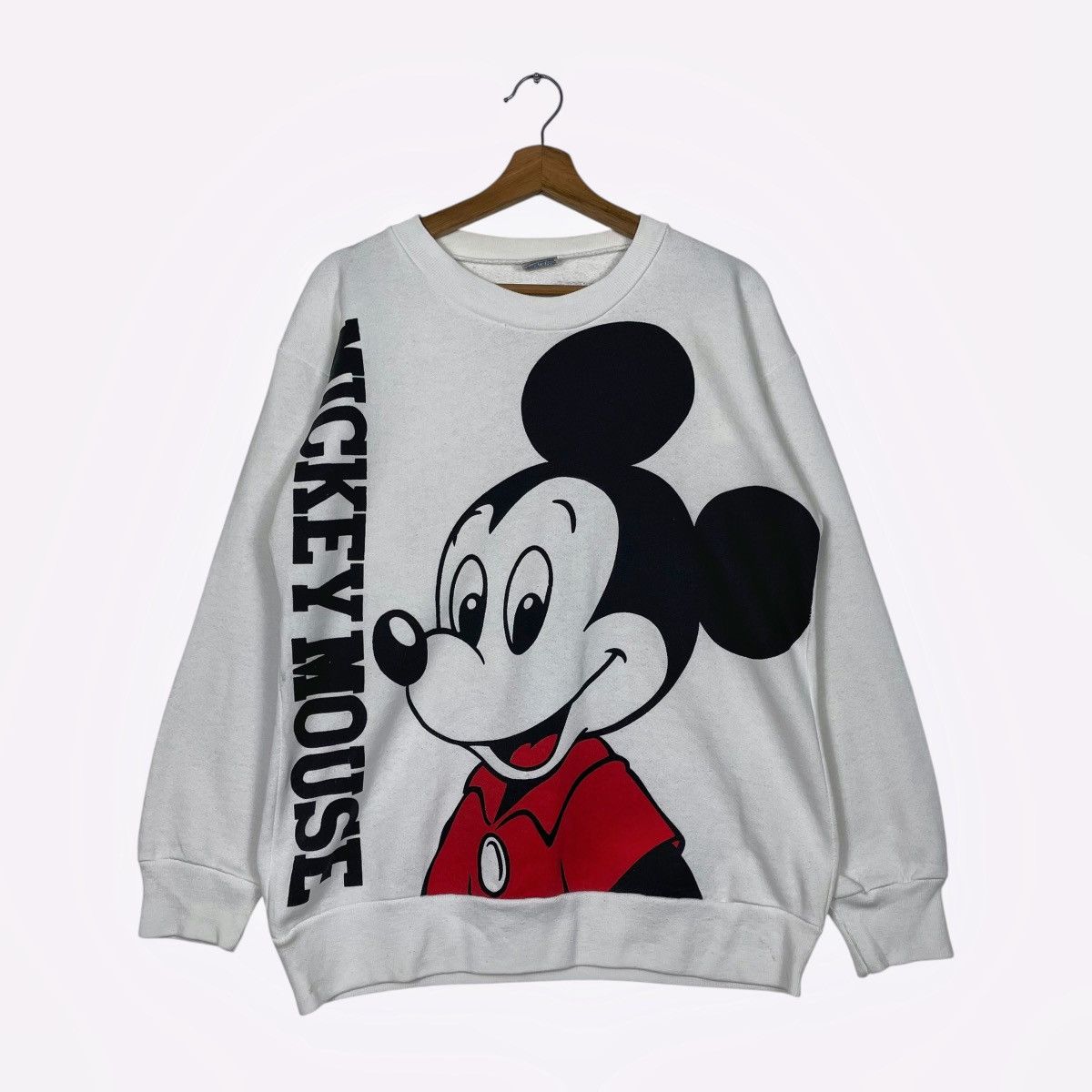 Disney Vtg 80s Disney Mickey Mouse Big Print Crewneck Sweatshirt Size US S / EU 44-46 / 1 - 1 Thumbnail