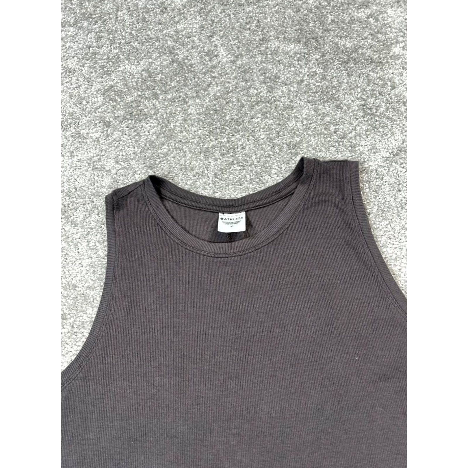 Athleta Athleta Shirt Women's Medium Gray Knit Pullover Size M / US 6-8 / IT 42-44 - 2 Thumbnail