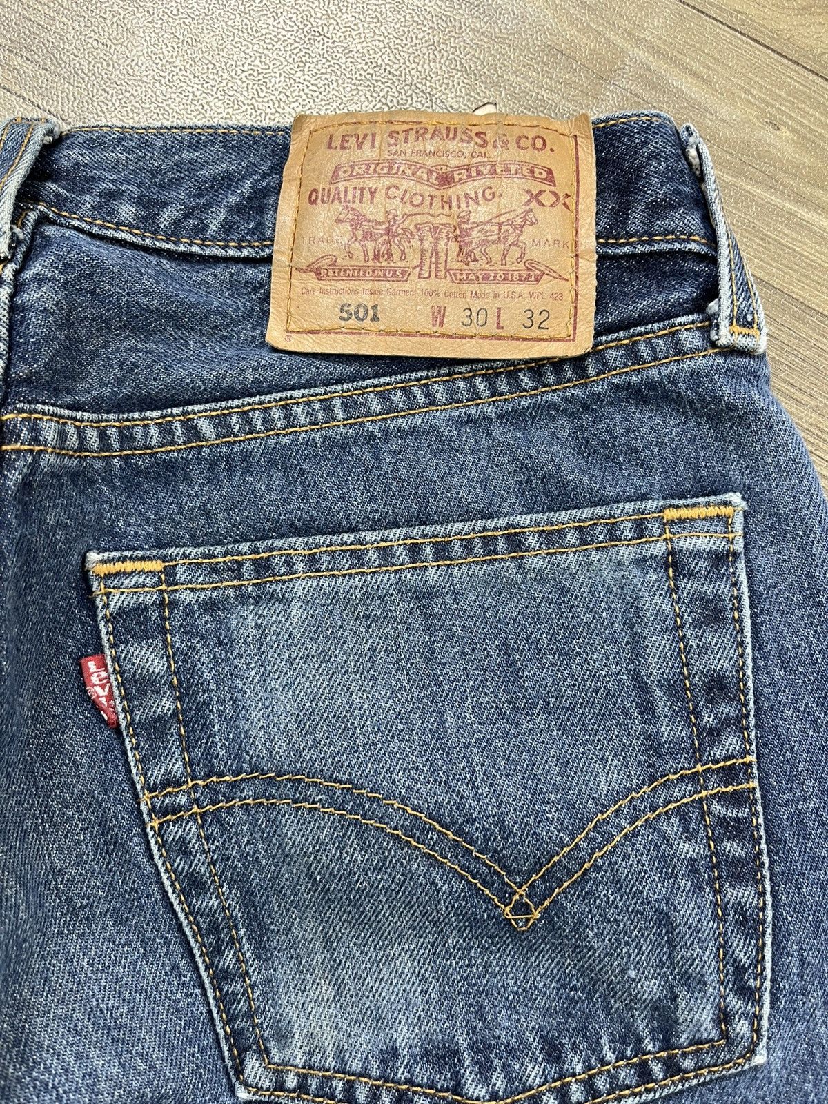 Levi's Vintage Clothing 🇺🇸1990s Vintage Levis 501 30x32 Straight Leg Blue Jeans Size US 30 / EU 46 - 12 Thumbnail