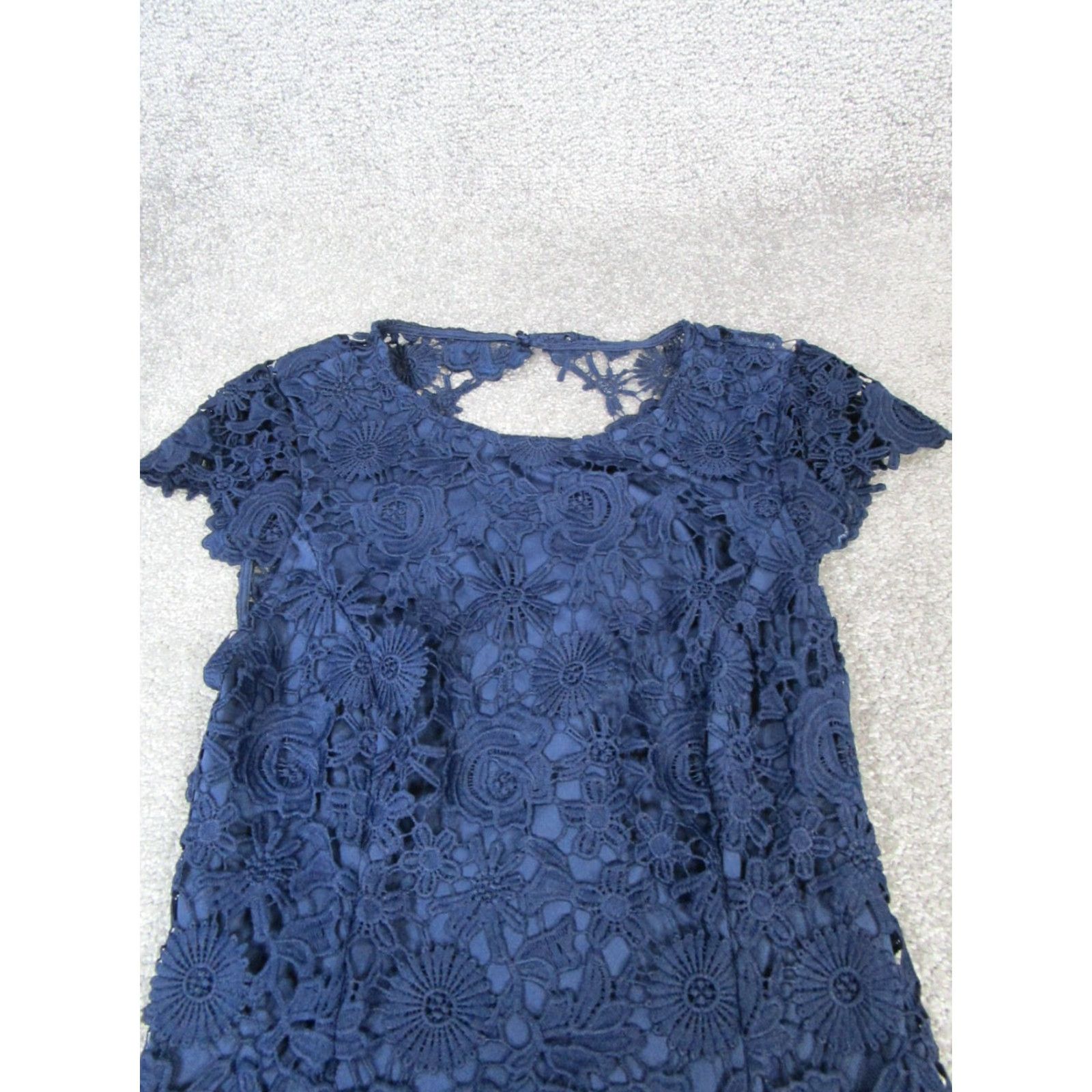 Lulus Lulus Dress Xs Blue Floral Embroidery Womens Size XS / US 0-2 / IT 36-38 - 2 Thumbnail